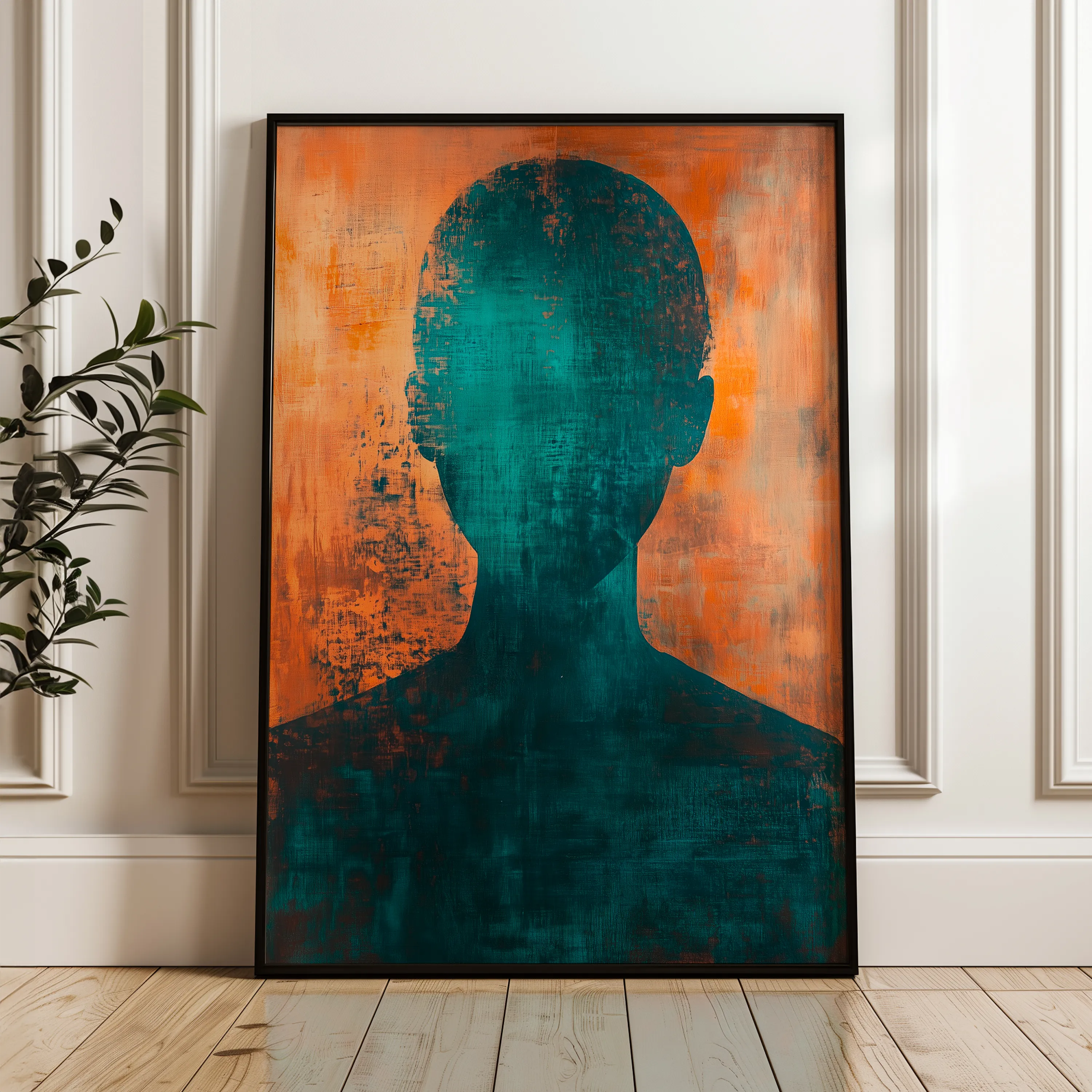 Portrait 060 Canvas Art 60 x 40 cm / Black