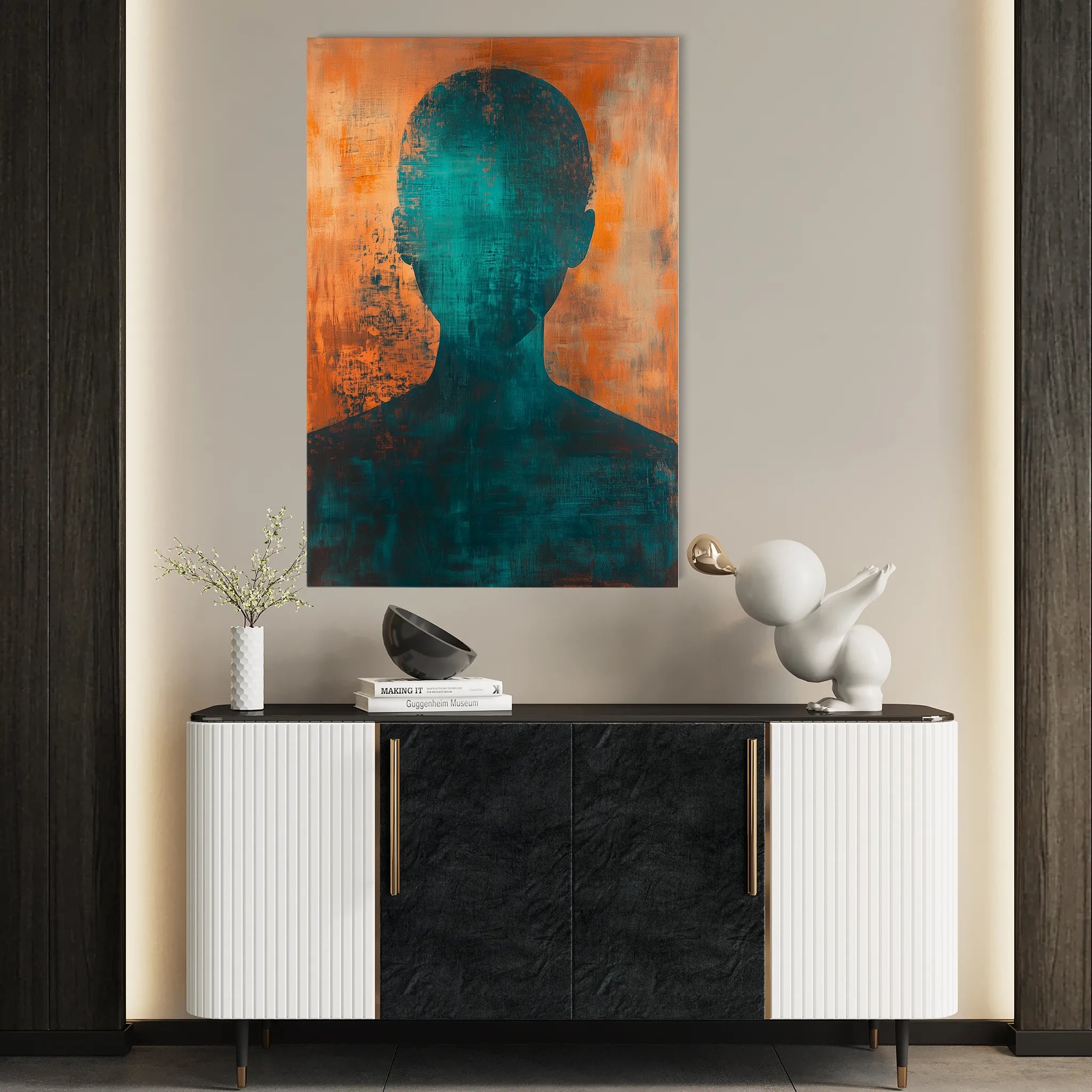 Portrait 060 Canvas Art 60 x 40 cm / Black