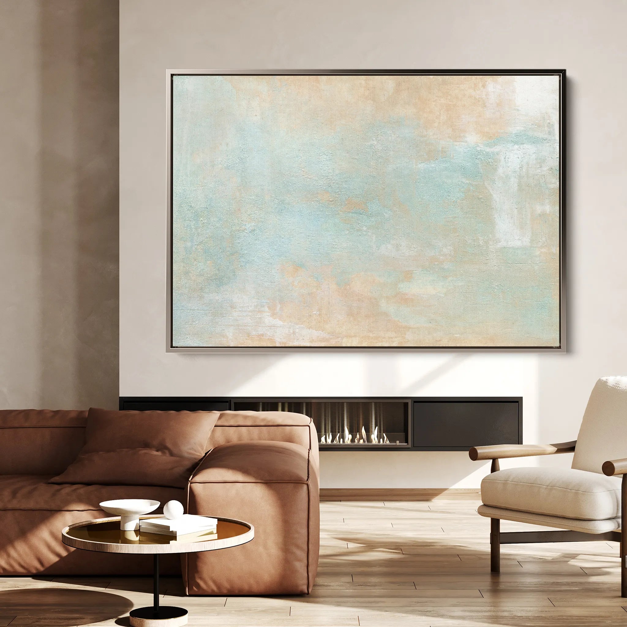 Abstract 061 Canvas Art 60 x 40 cm / Black