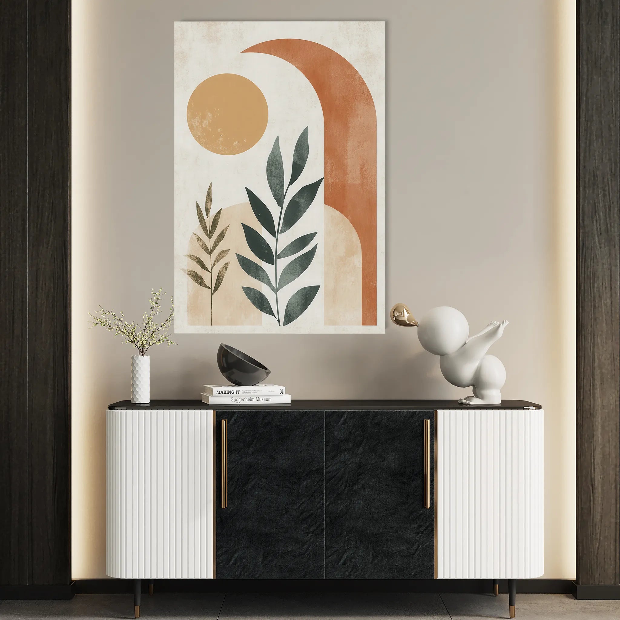 Boho 061 Canvas Art 60 x 40 cm / Black