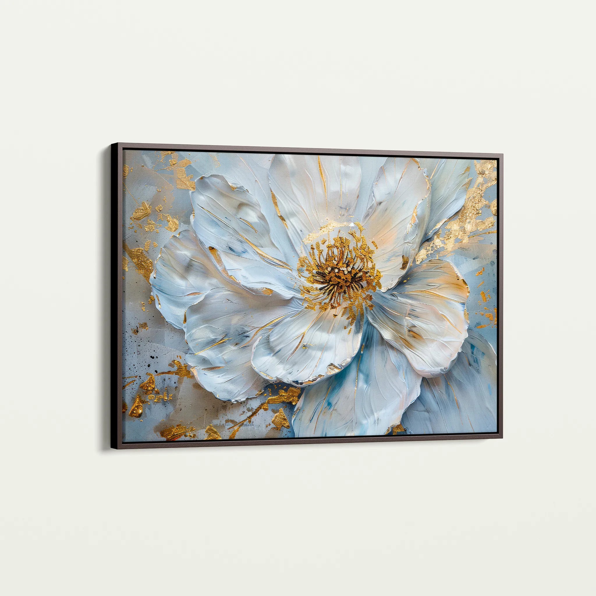Floral 061 Canvas Art 60 x 40 cm / Black