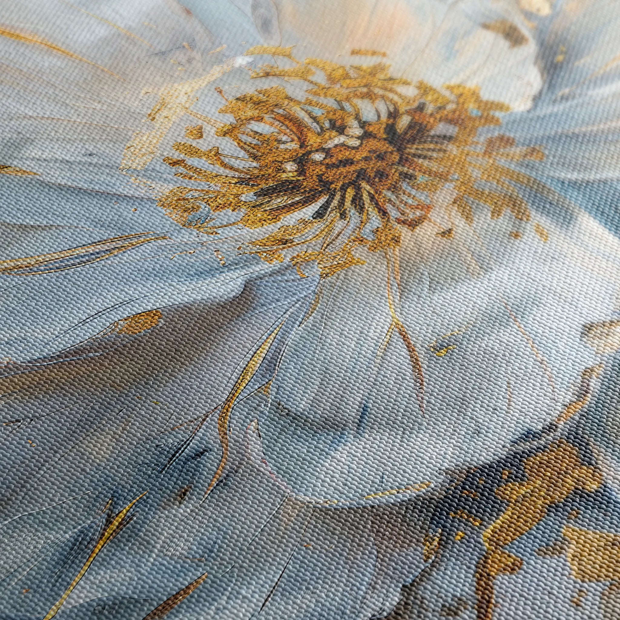 Floral 061 Canvas Art 60 x 40 cm / Black