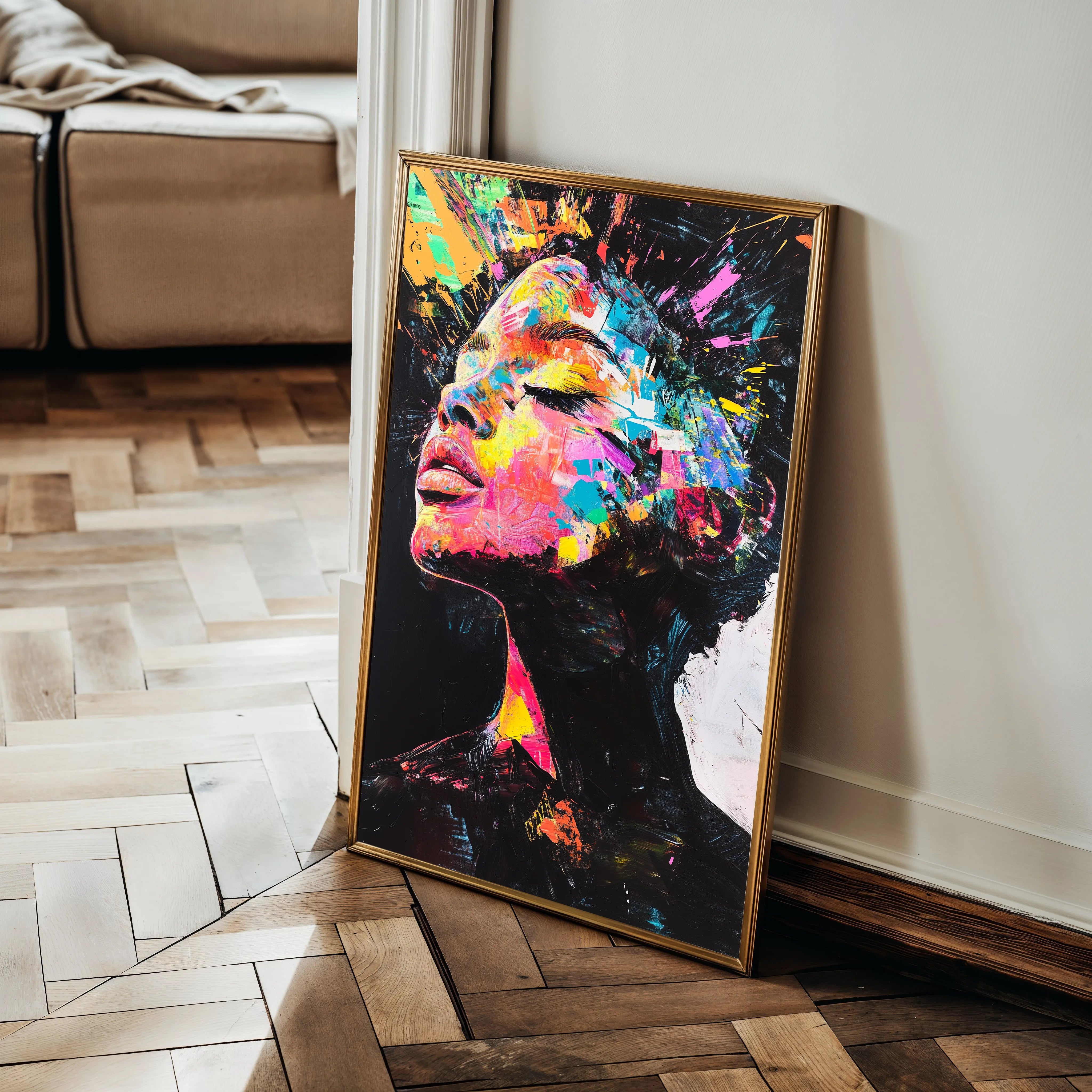 Portrait 061 Canvas Art 60 x 40 cm / Black