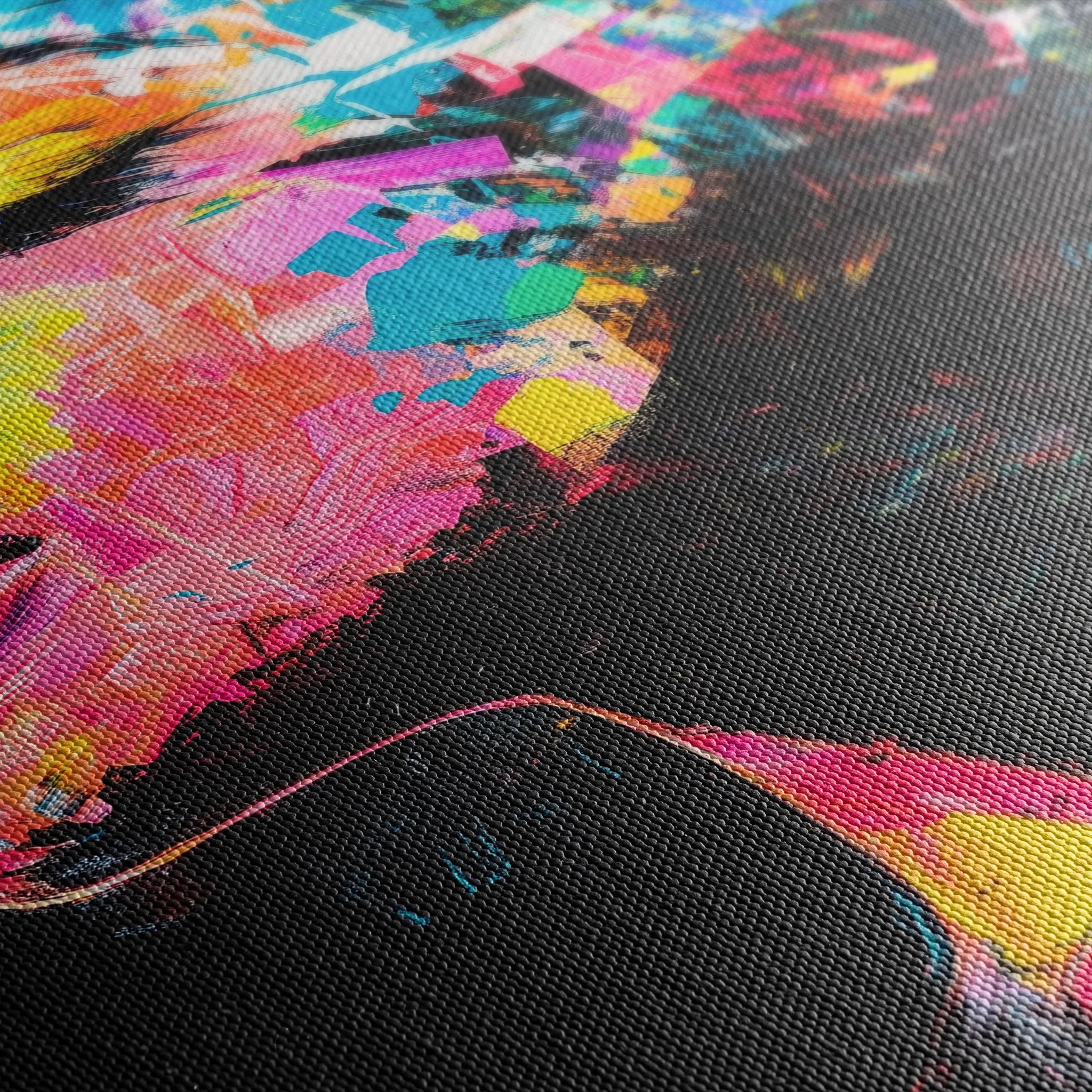 Portrait 061 Canvas Art 60 x 40 cm / Black