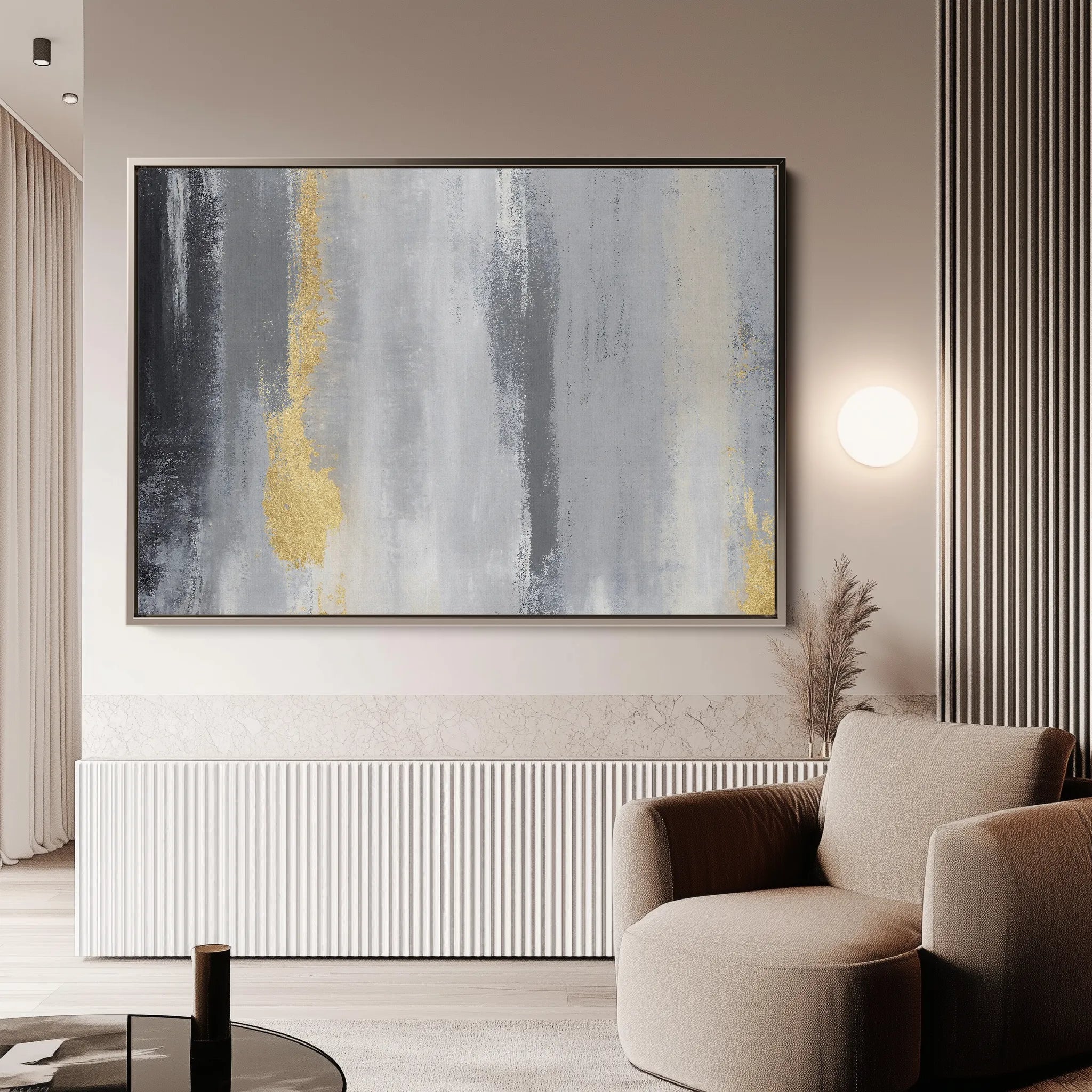 Abstract 062 Canvas Art 60 x 40 cm / Black