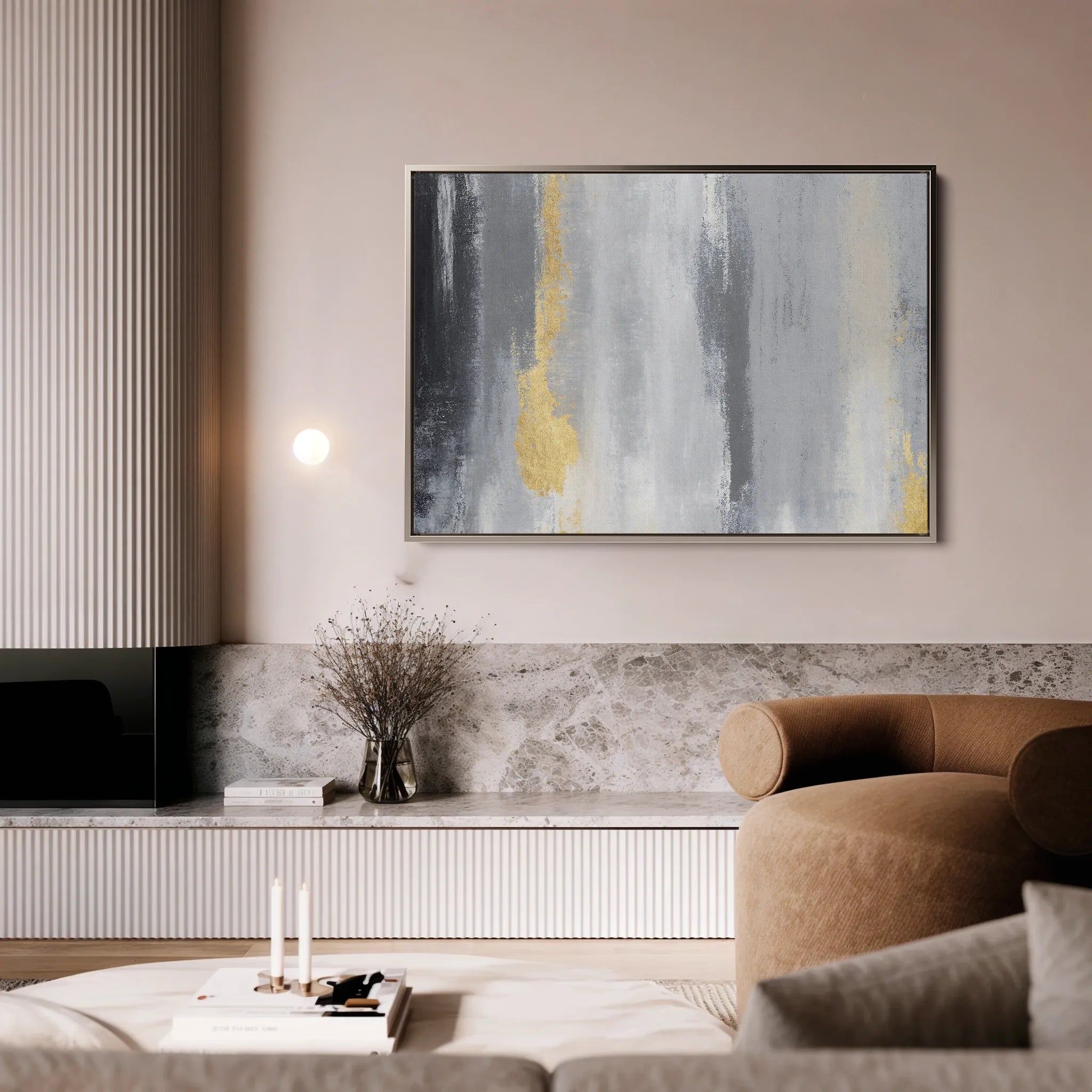 Abstract 062 Canvas Art 60 x 40 cm / Black