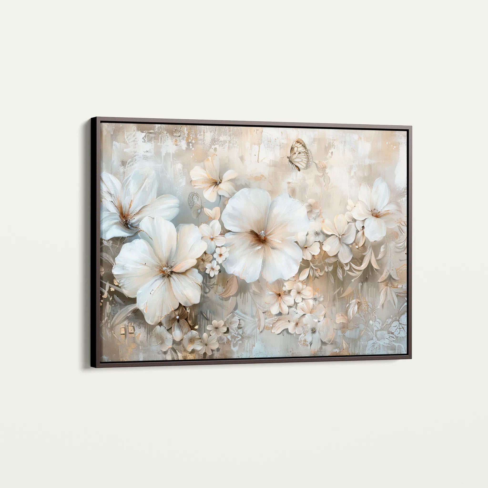 Floral 062 Canvas Art 60 x 40 cm / Black