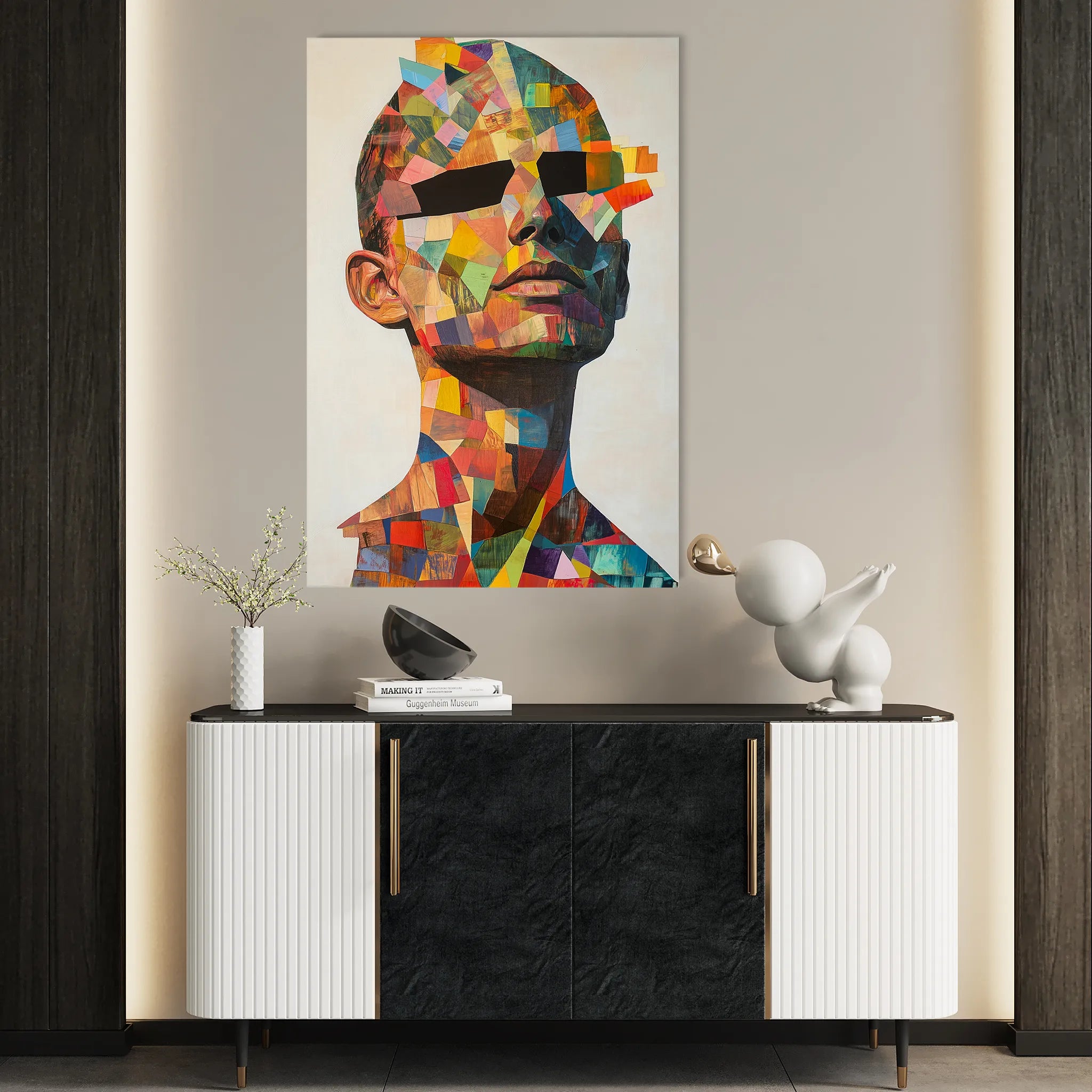 Portrait 062 Canvas Art 60 x 40 cm / Black