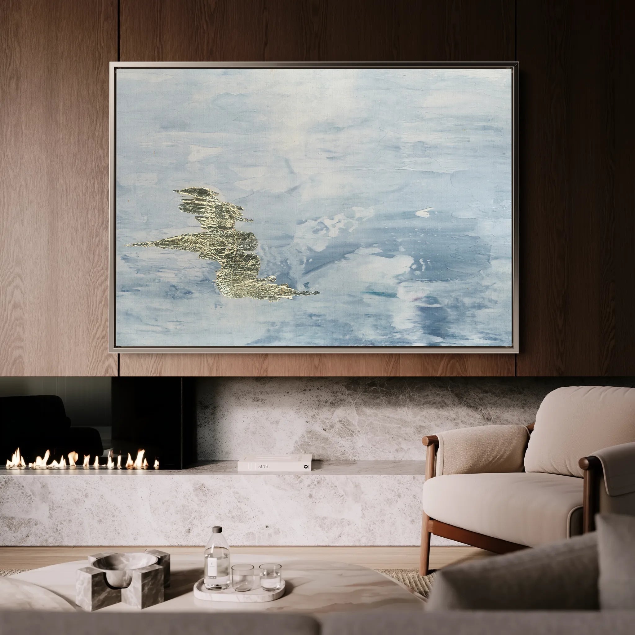 Abstract 063 Canvas Art 60 x 40 cm / Black