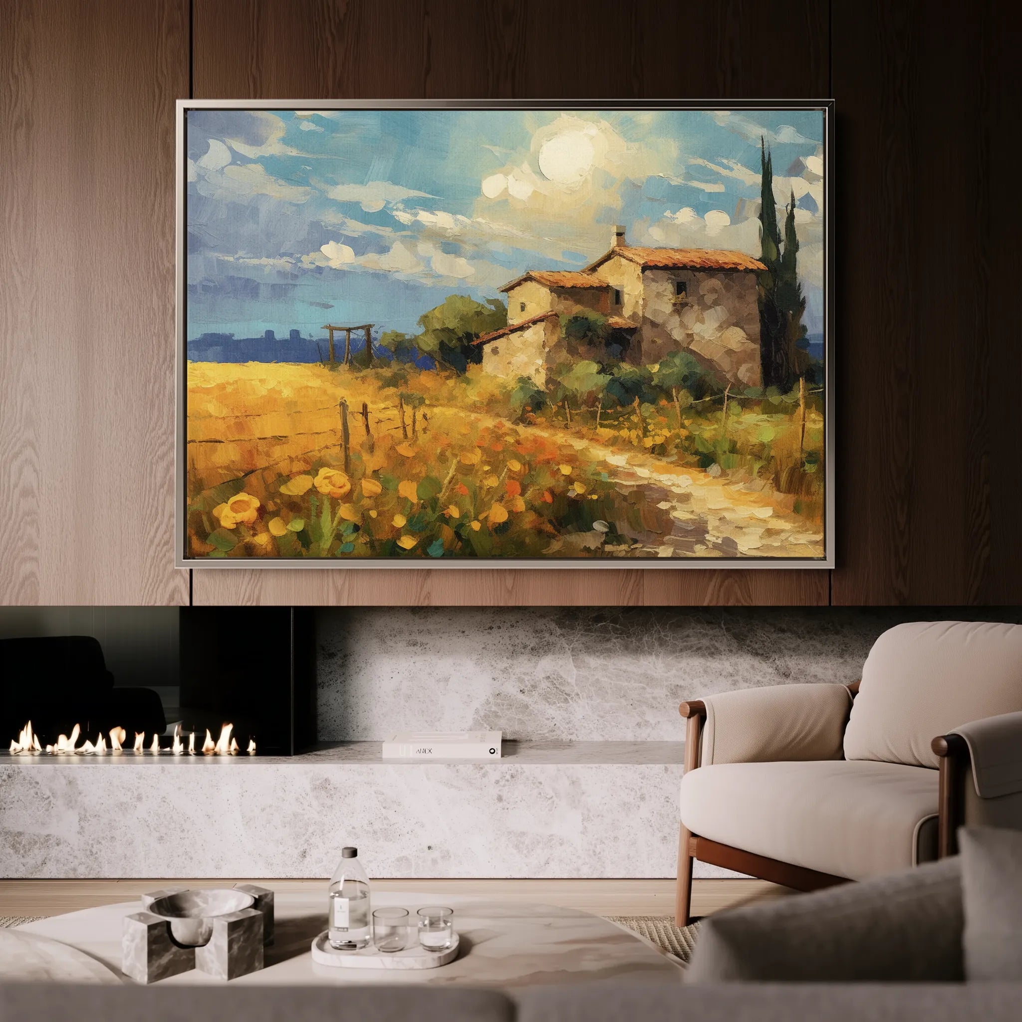 Landscape 063 Canvas Art 60 x 40 cm / Black