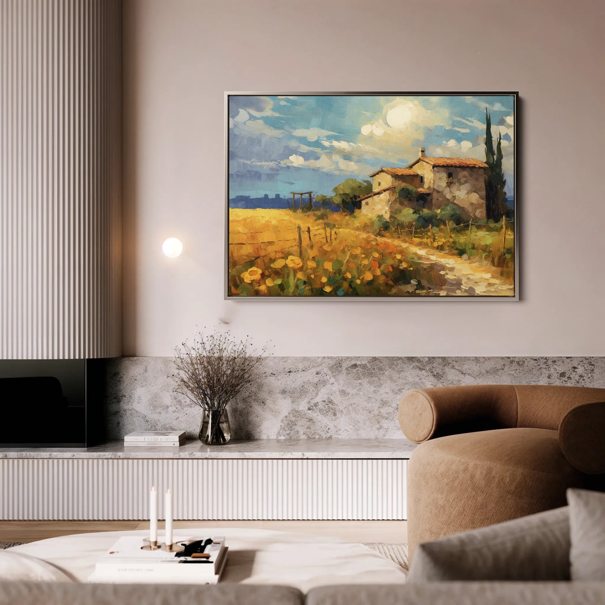 Landscape 063 Canvas Art 60 x 40 cm / Black