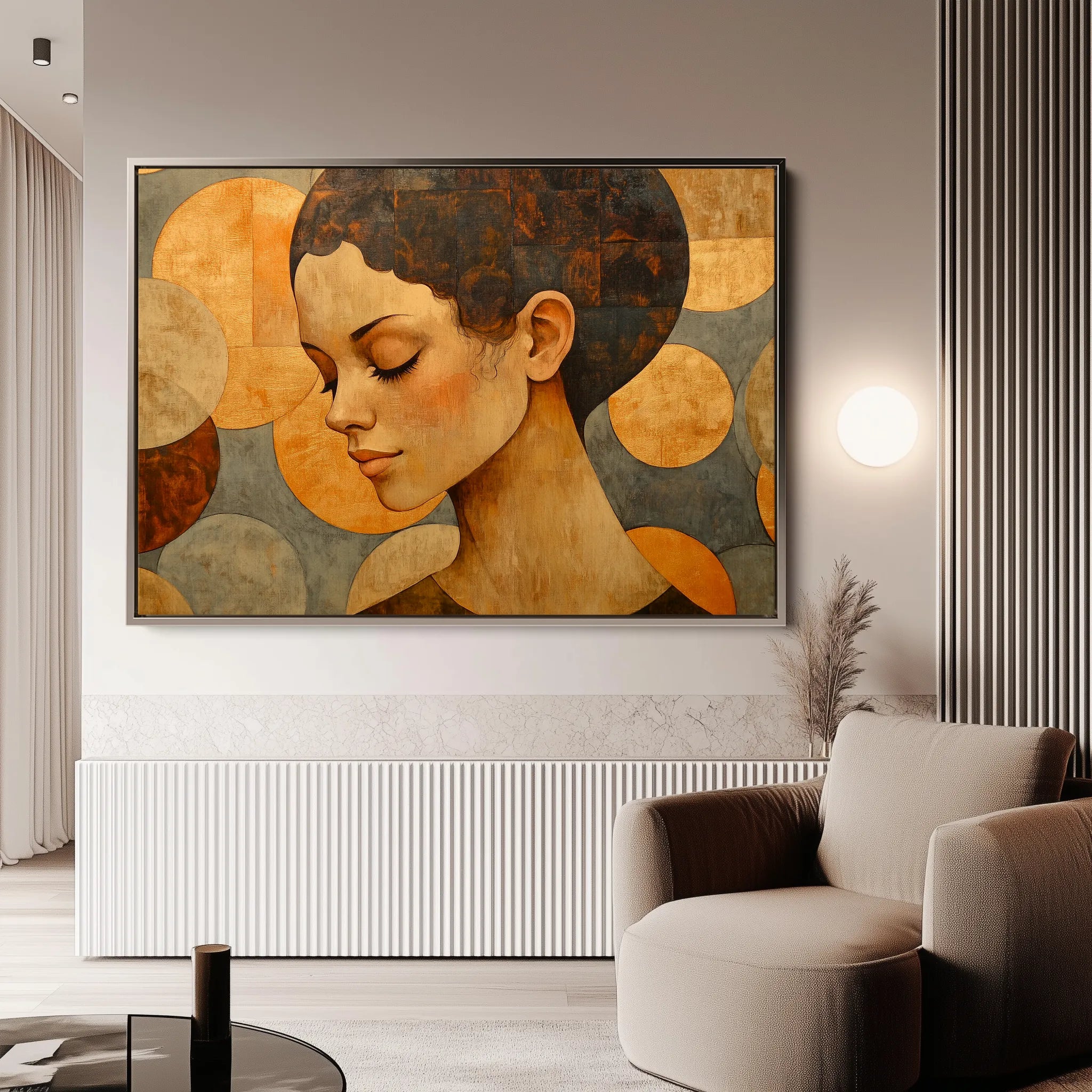 Portrait 063 Canvas Art 60 x 40 cm / Black