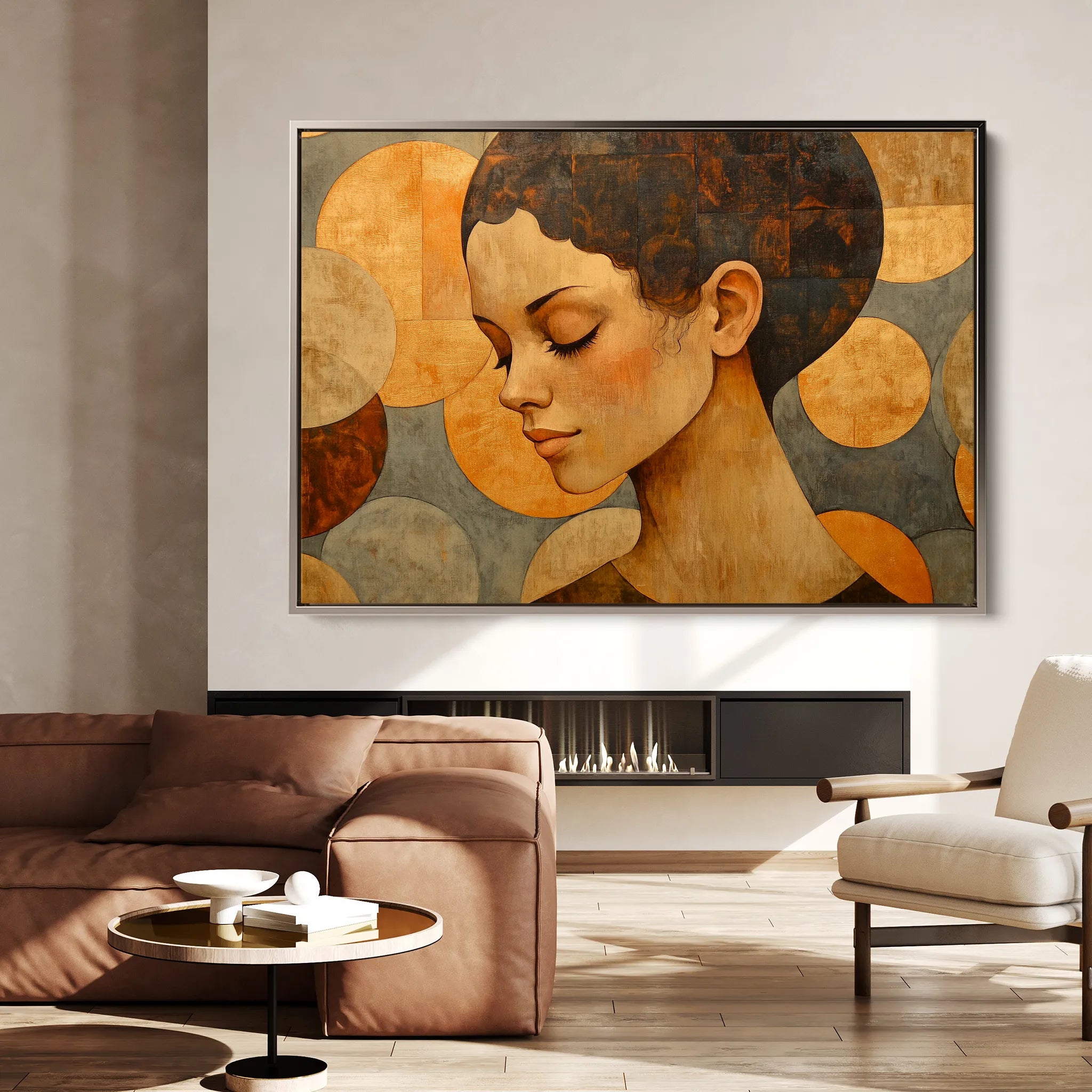 Portrait 063 Canvas Art 60 x 40 cm / Black