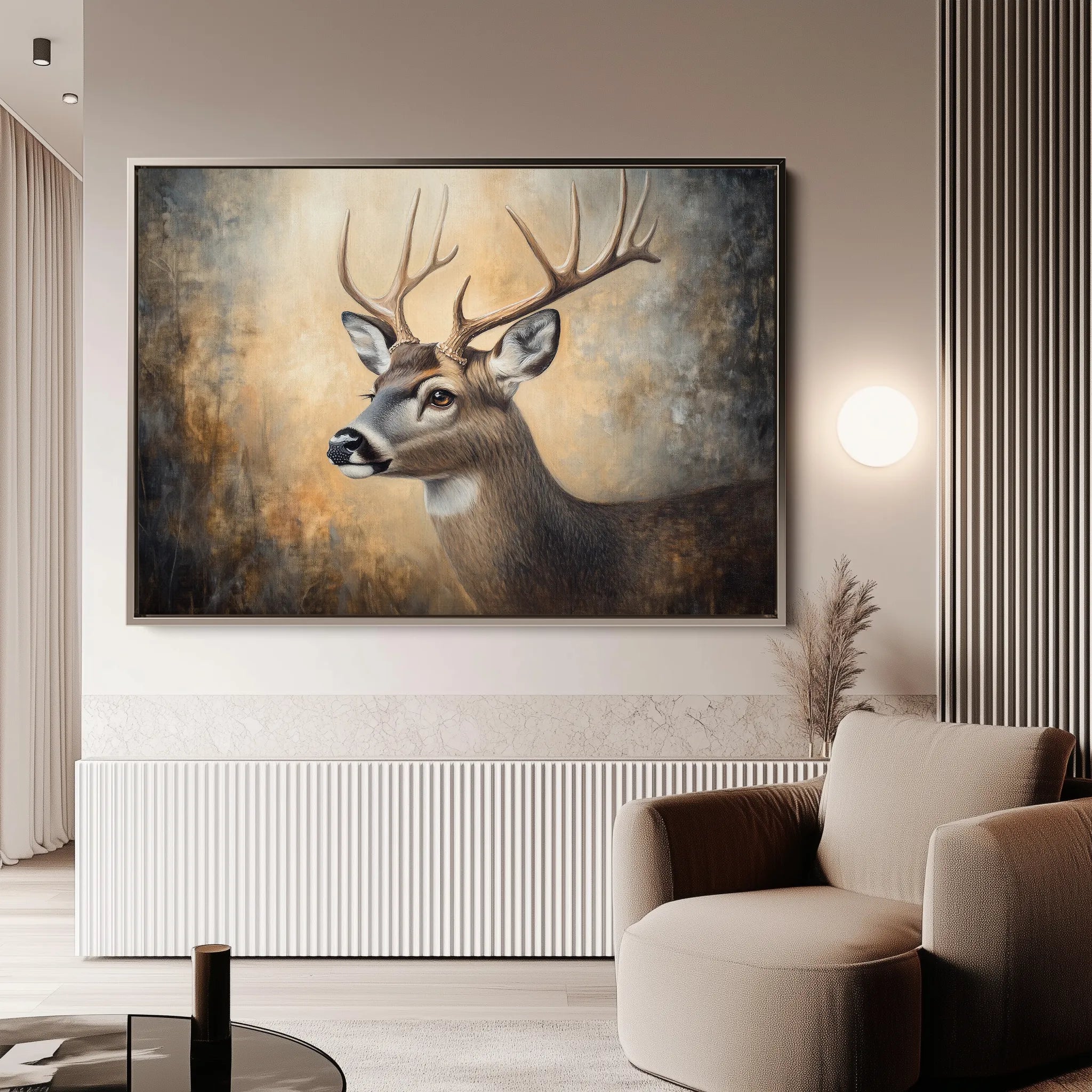 Animals 064 Canvas Art 60 x 40 cm / Black