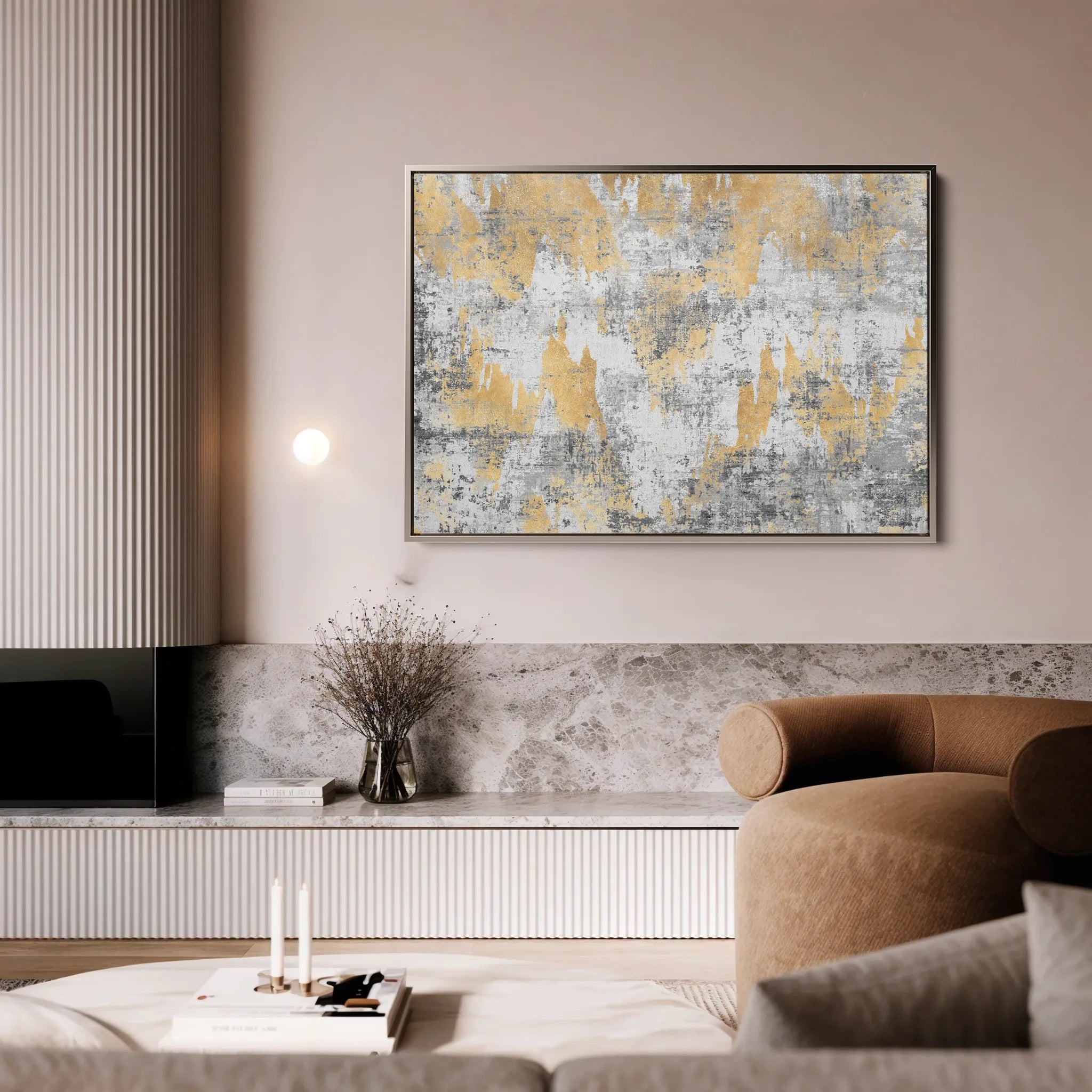 Abstract 064 Canvas Art 60 x 40 cm / Black