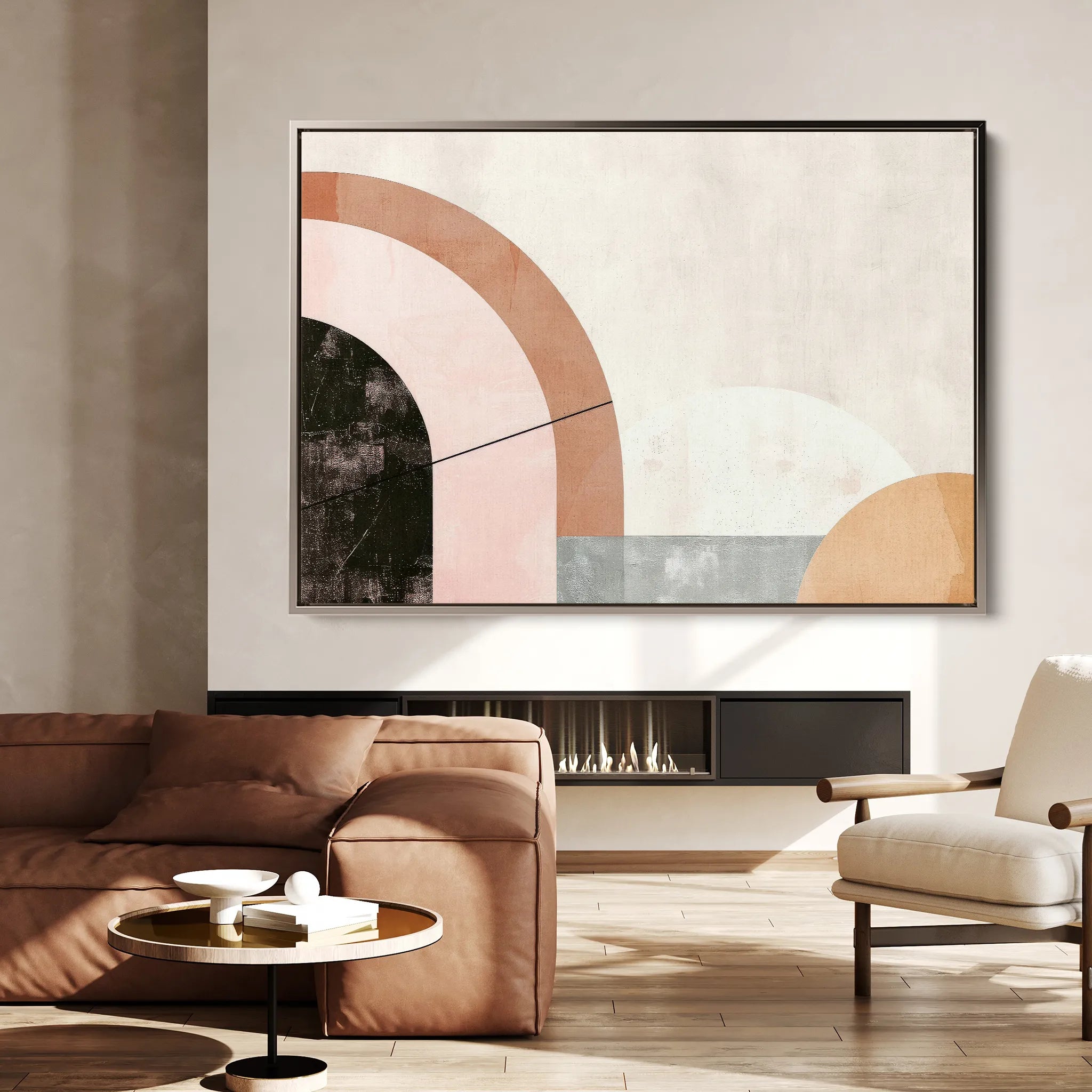 Boho 064 Canvas Art 60 x 40 cm / Black