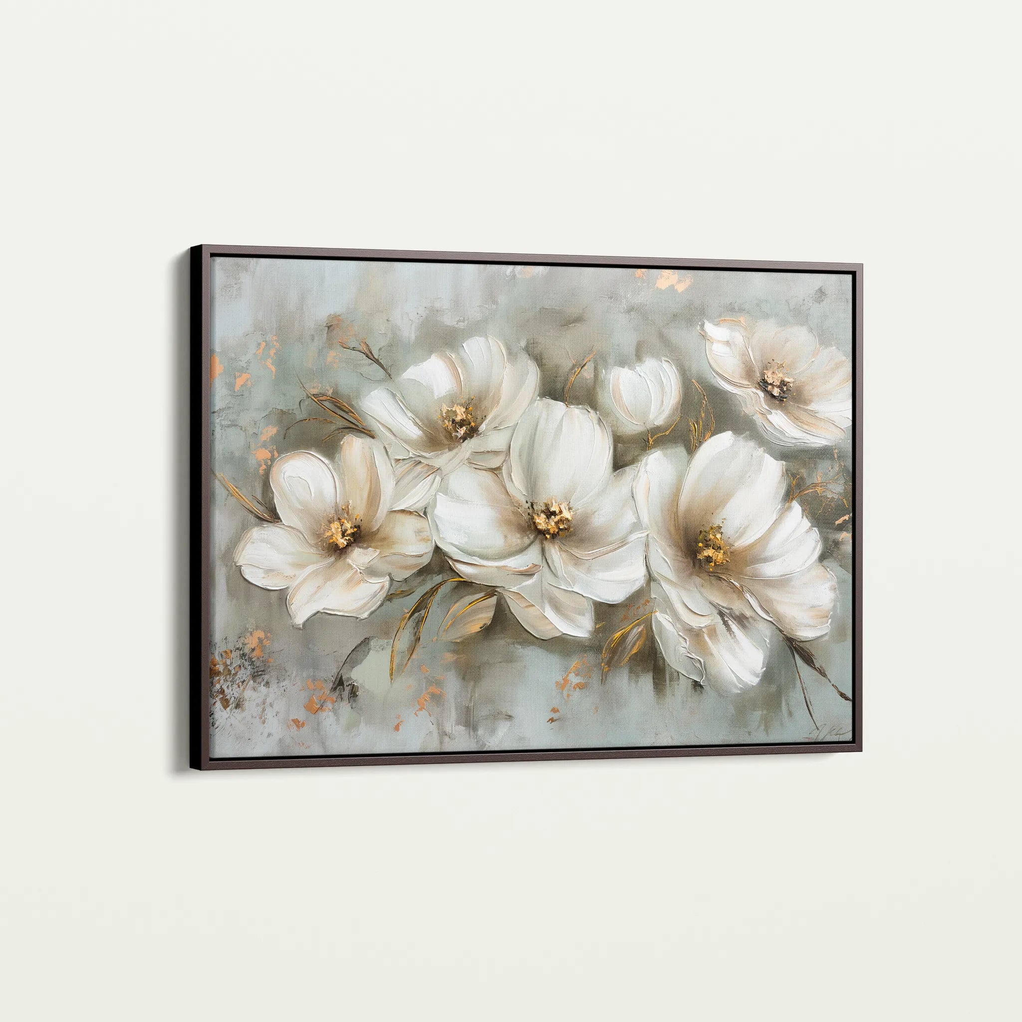 Floral 064 Canvas Art 60 x 40 cm / Black