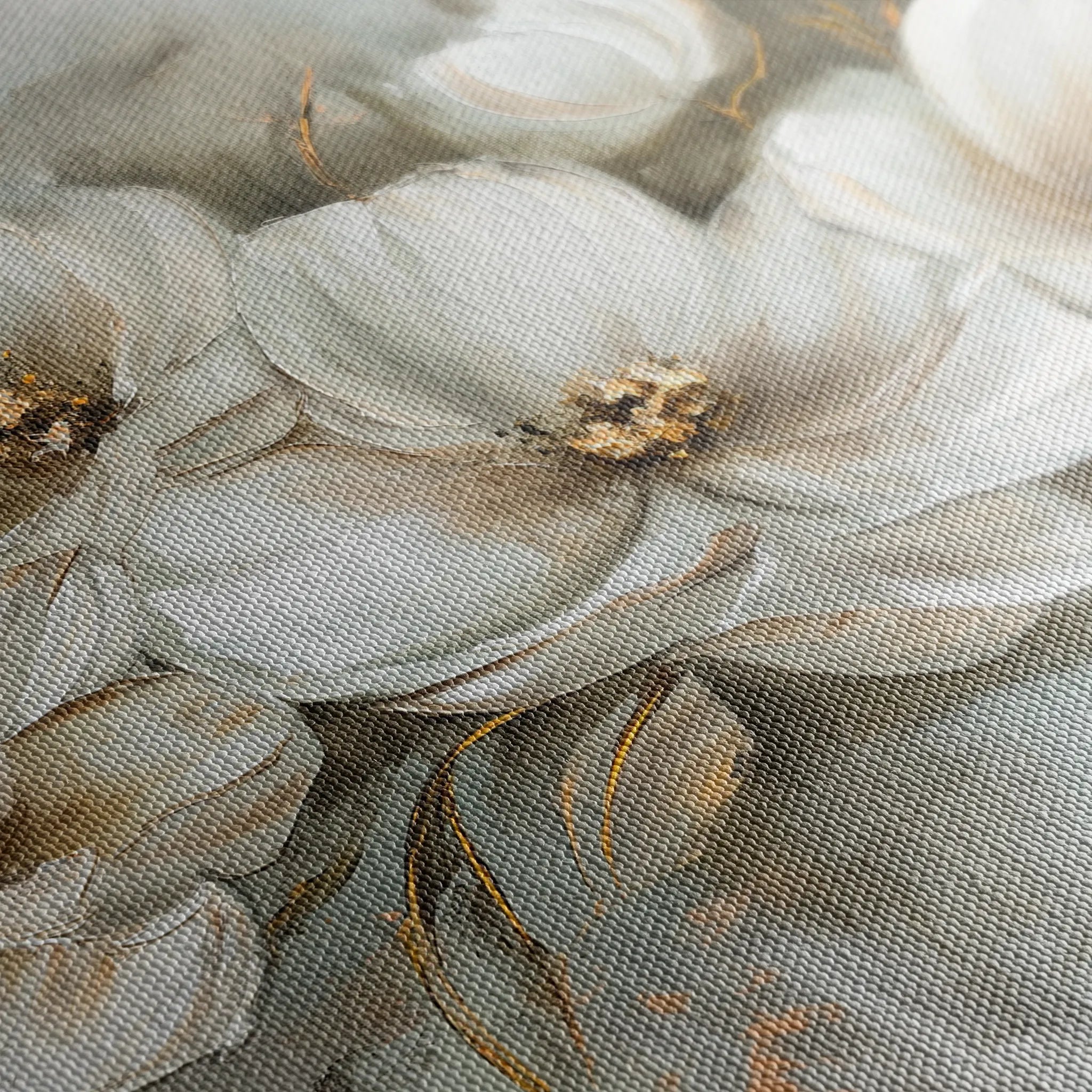 Floral 064 Canvas Art 60 x 40 cm / Black