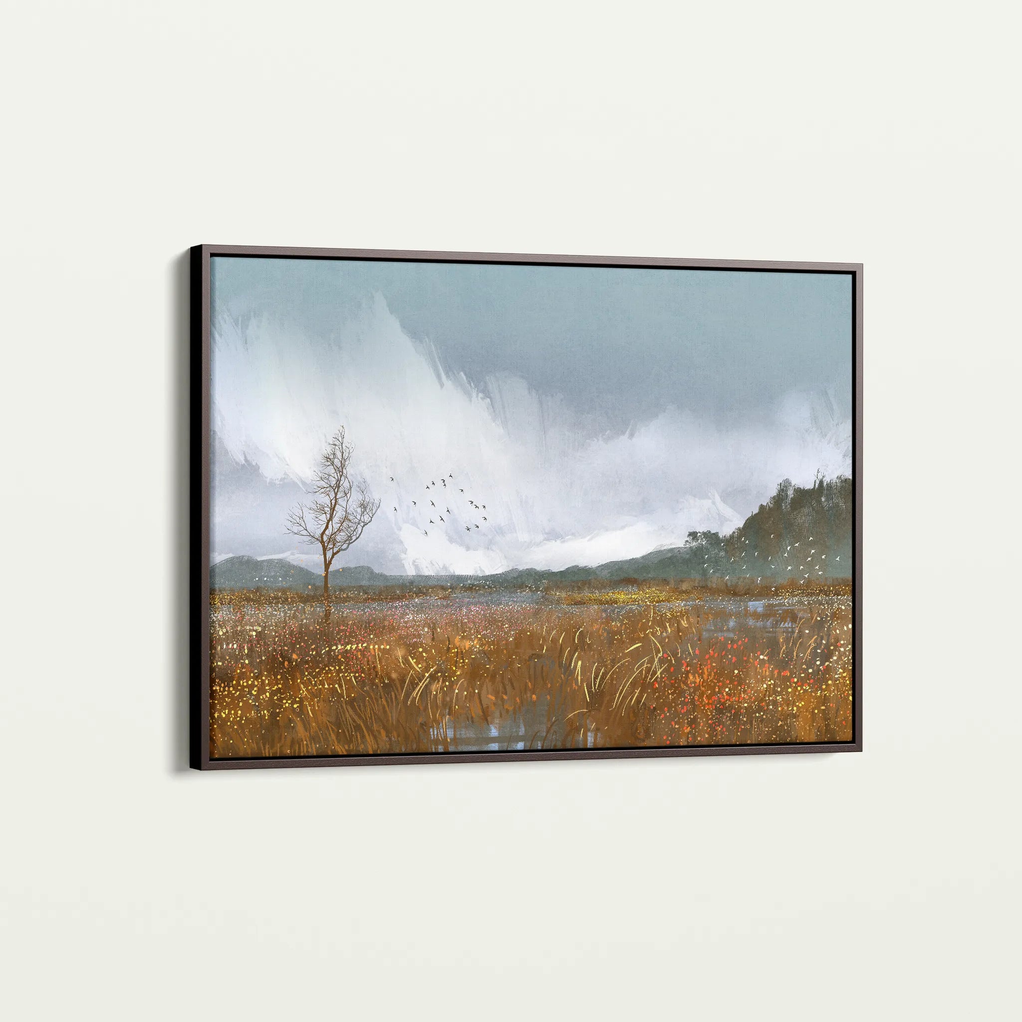Landscape 064 Canvas Art 60 x 40 cm / Black