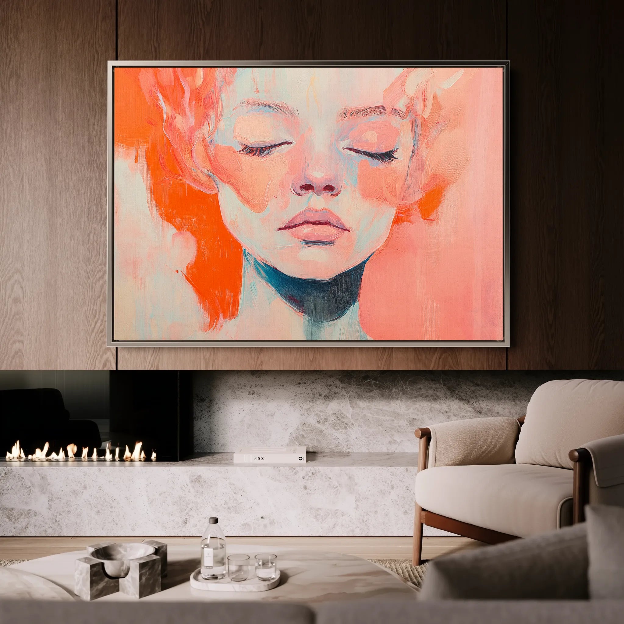 Portrait 064 Canvas Art 60 x 40 cm / Black