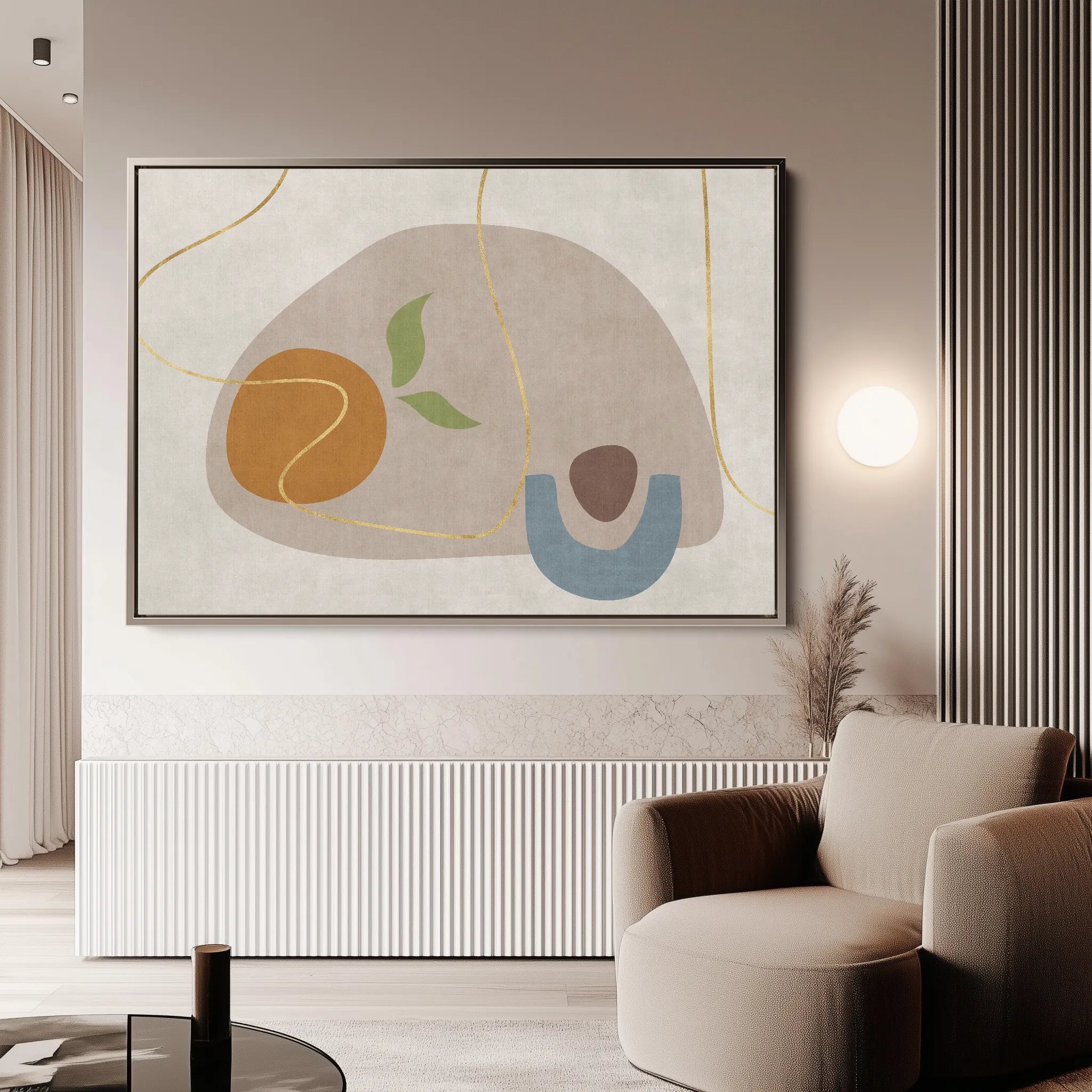 Boho 065 Canvas Art 60 x 40 cm / Black