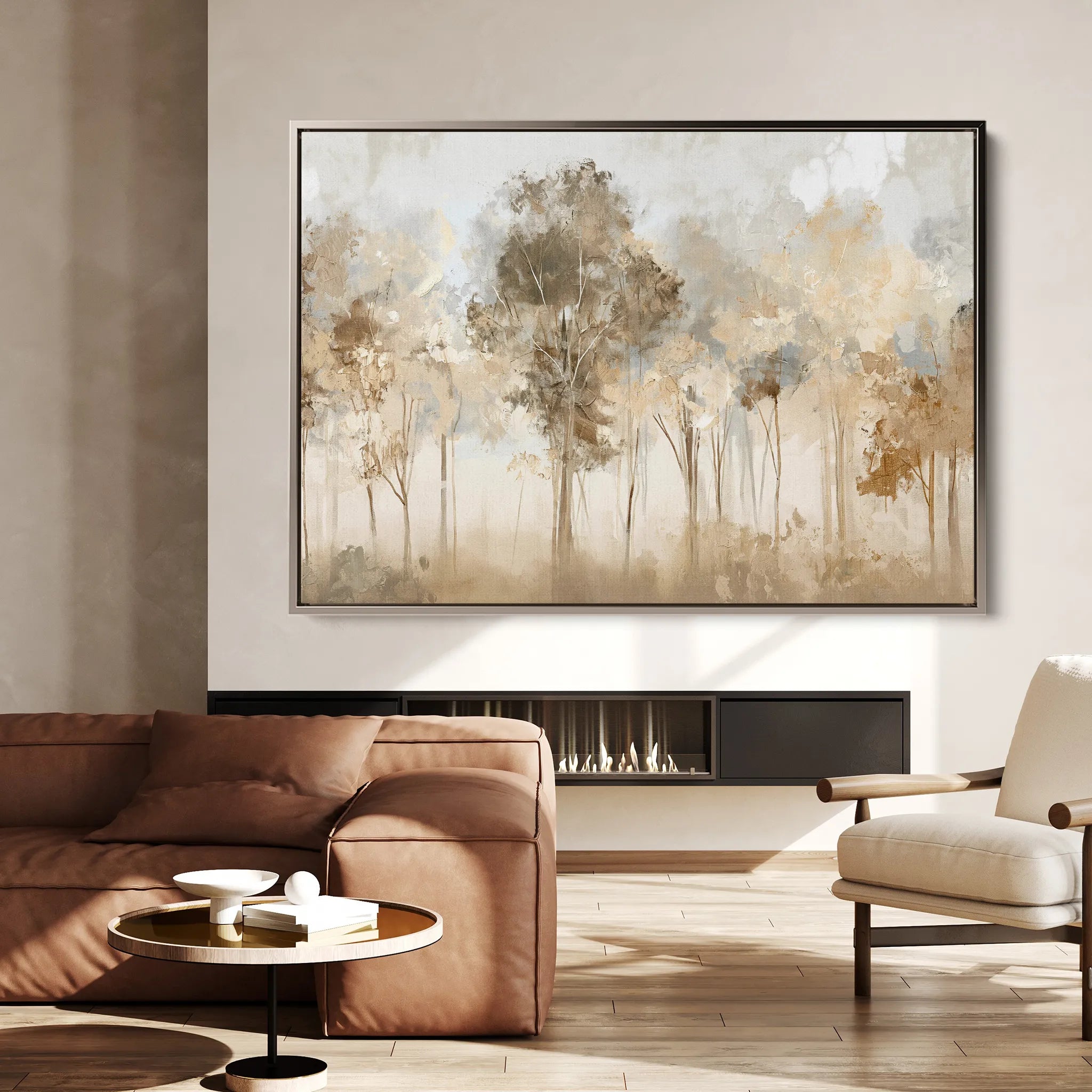 Floral 065 Canvas Art 60 x 40 cm / Black