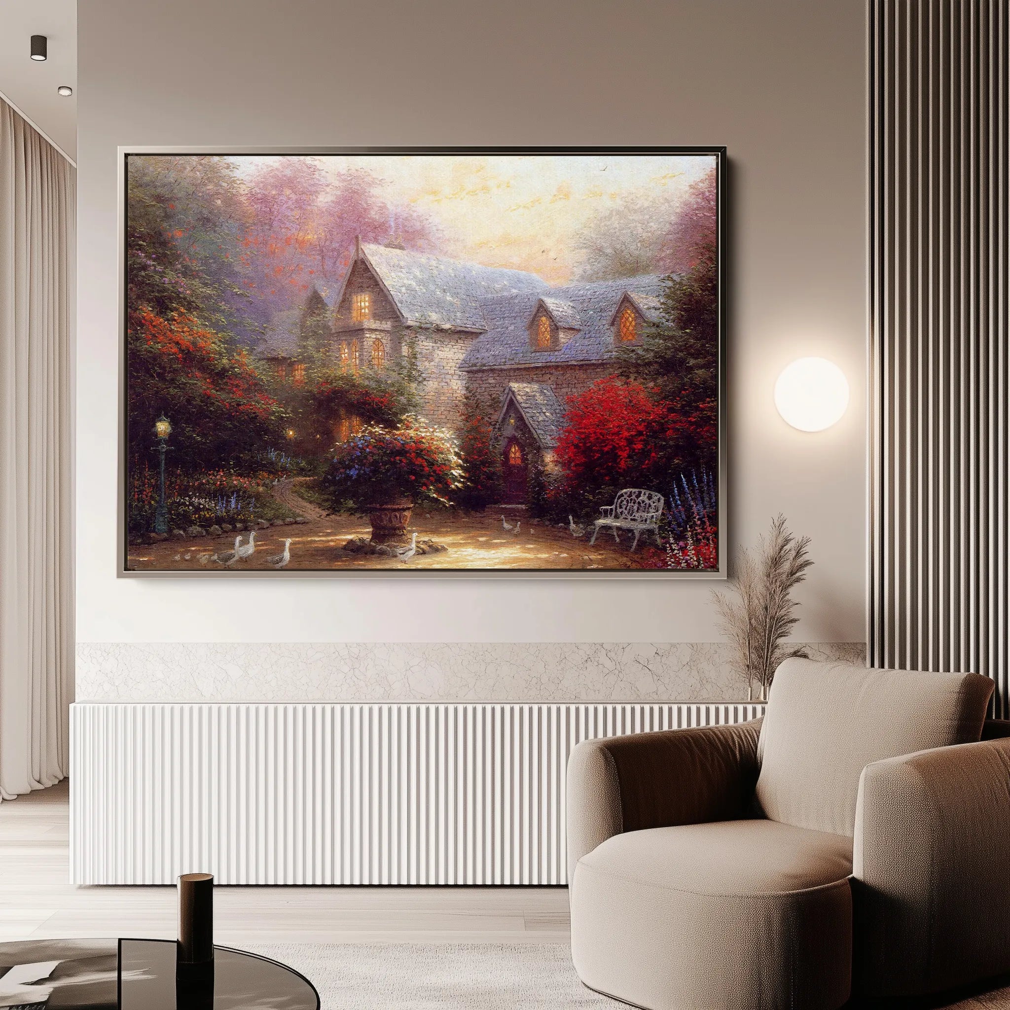 Landscape 065 Canvas Art 60 x 40 cm / Black