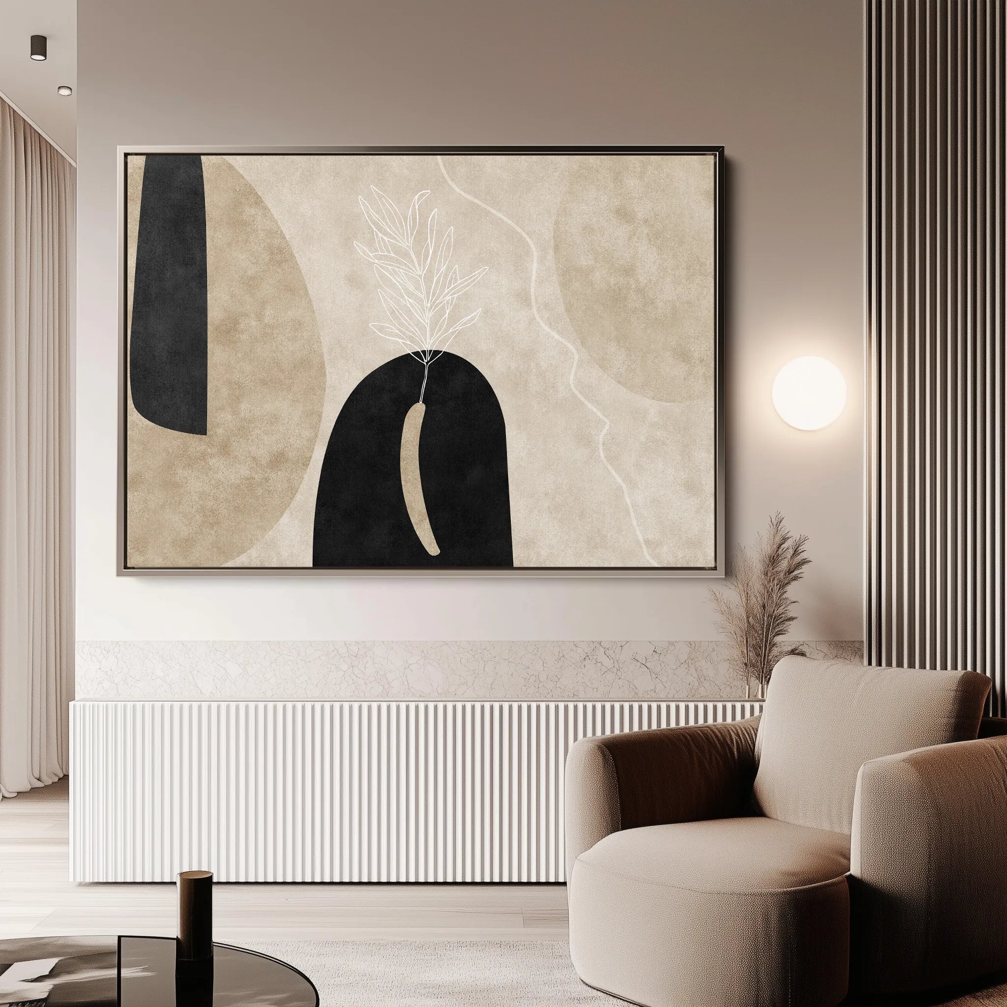 Boho 066 Canvas Art 60 x 40 cm / Black