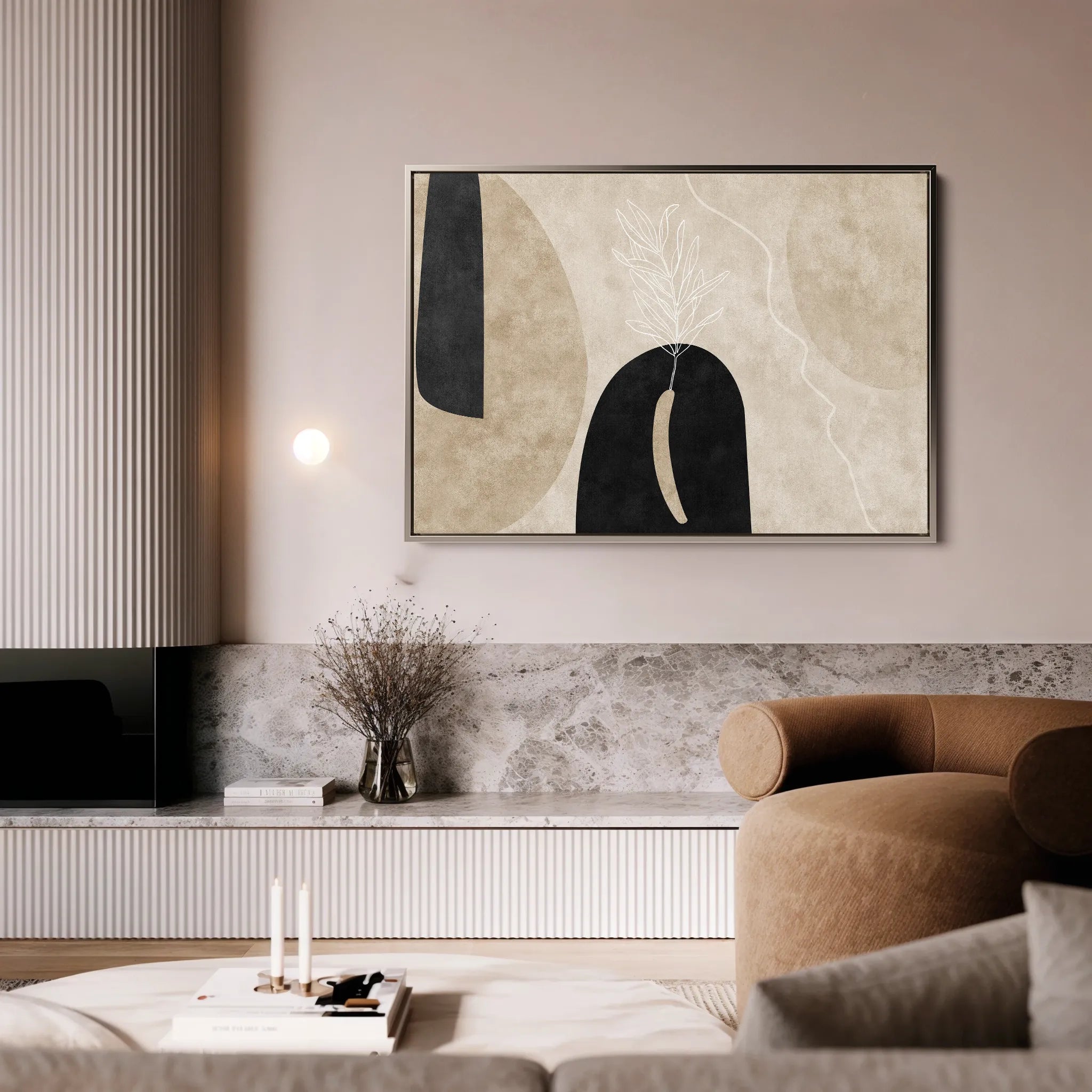Boho 066 Canvas Art 60 x 40 cm / Black