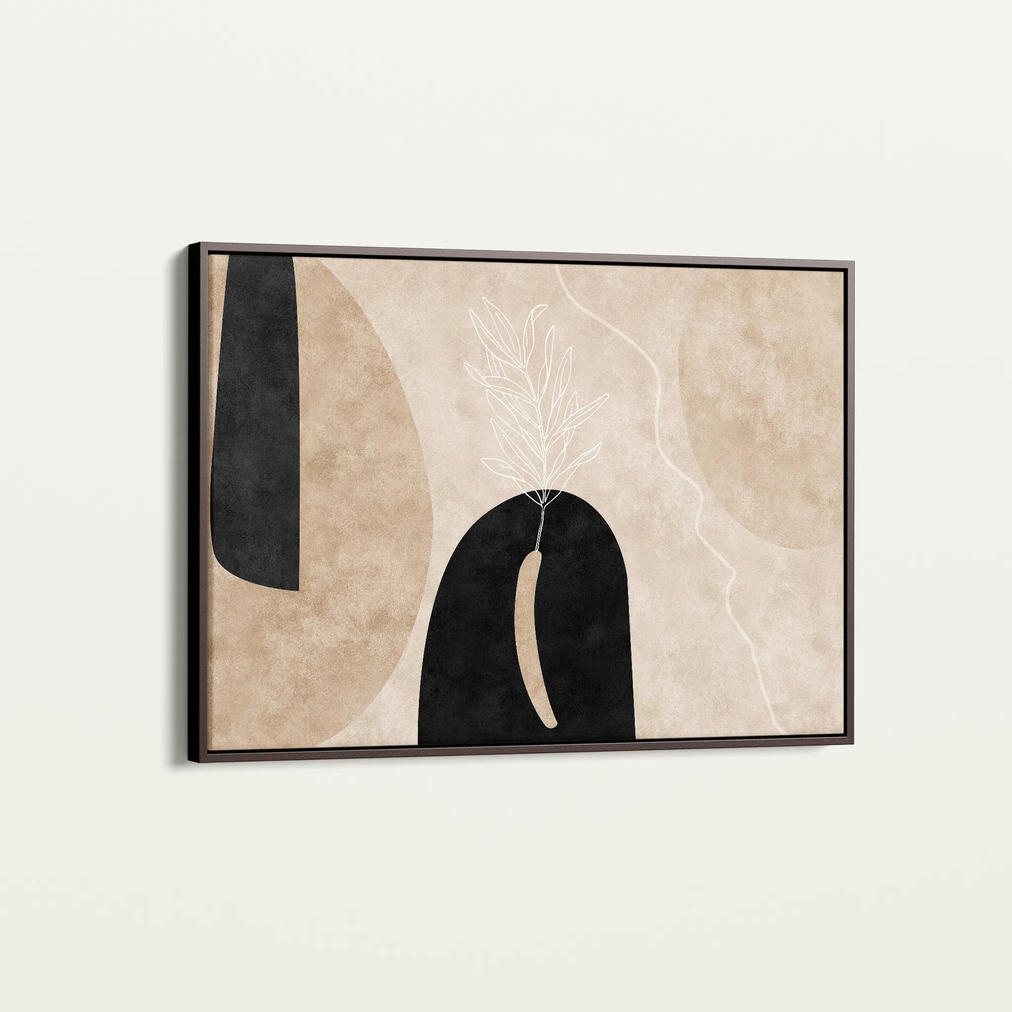 Boho 066 Canvas Art 60 x 40 cm / Black