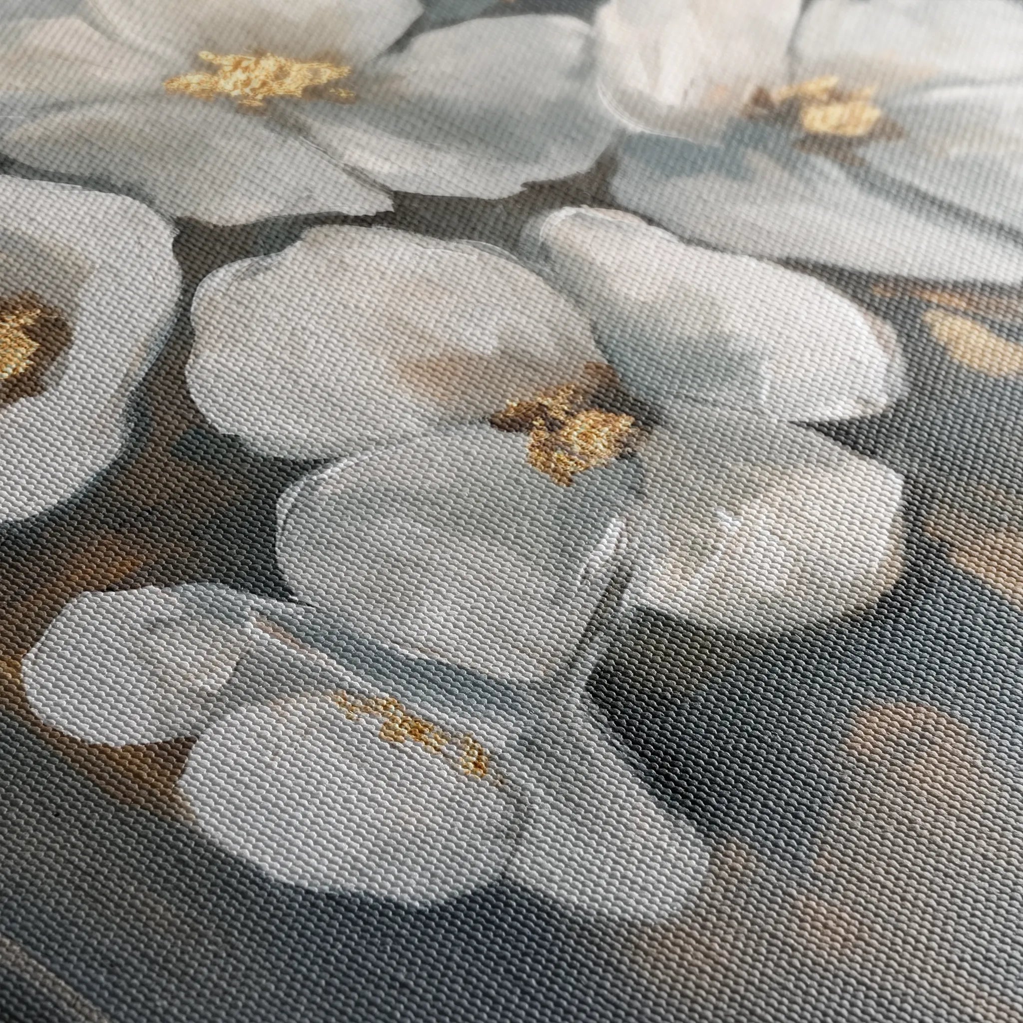 Floral 066 Canvas Art 60 x 40 cm / Black