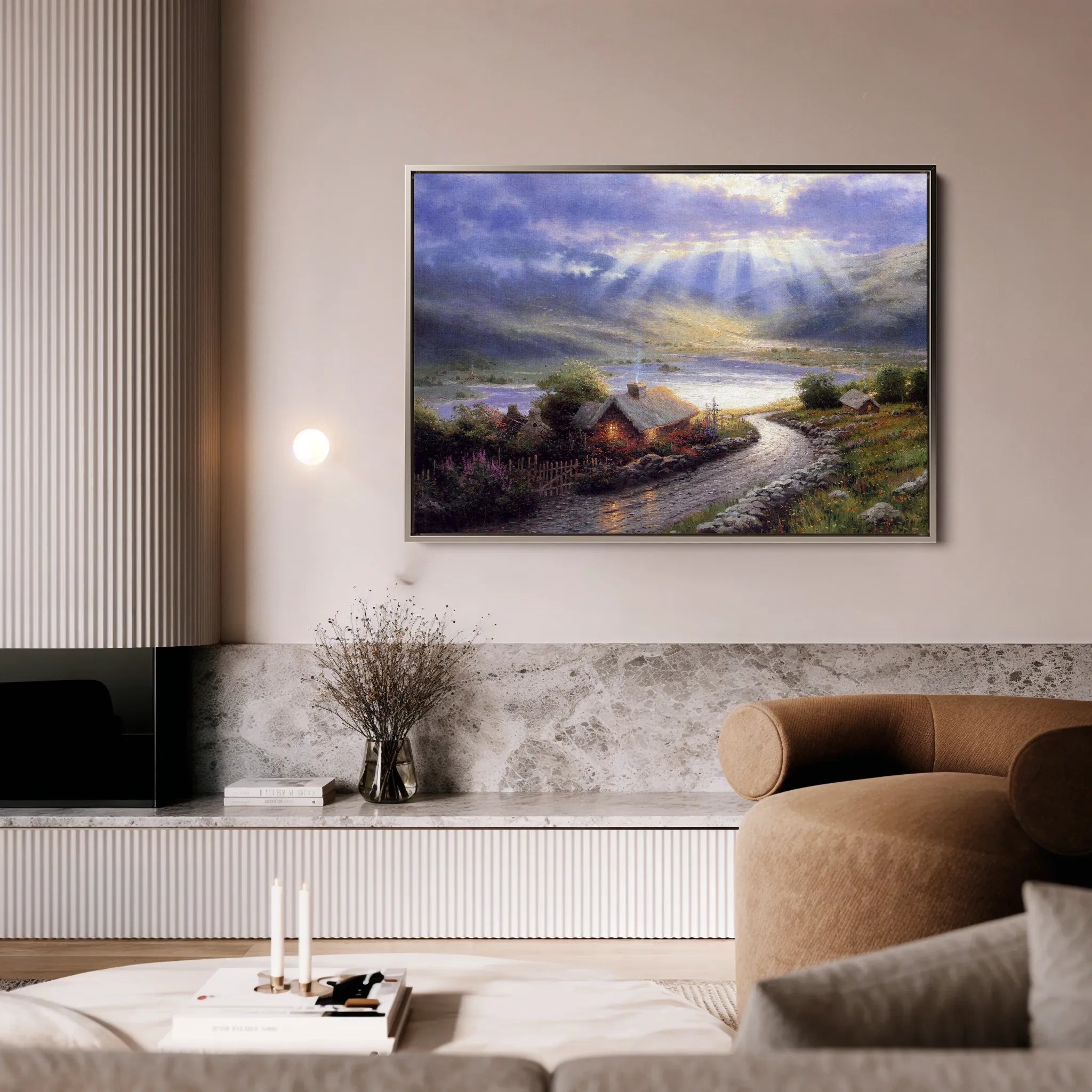 Landscape 066 Canvas Art 60 x 40 cm / Black
