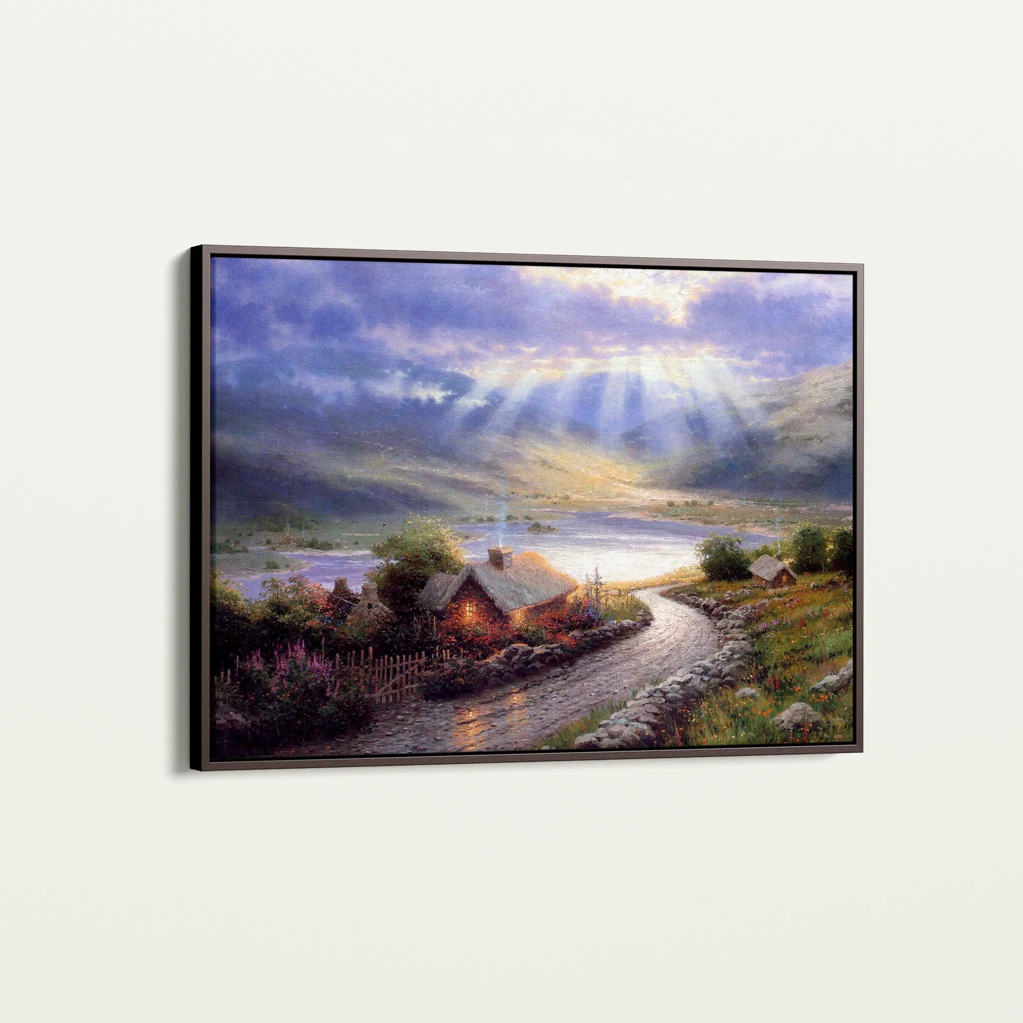 Landscape 066 Canvas Art 60 x 40 cm / Black