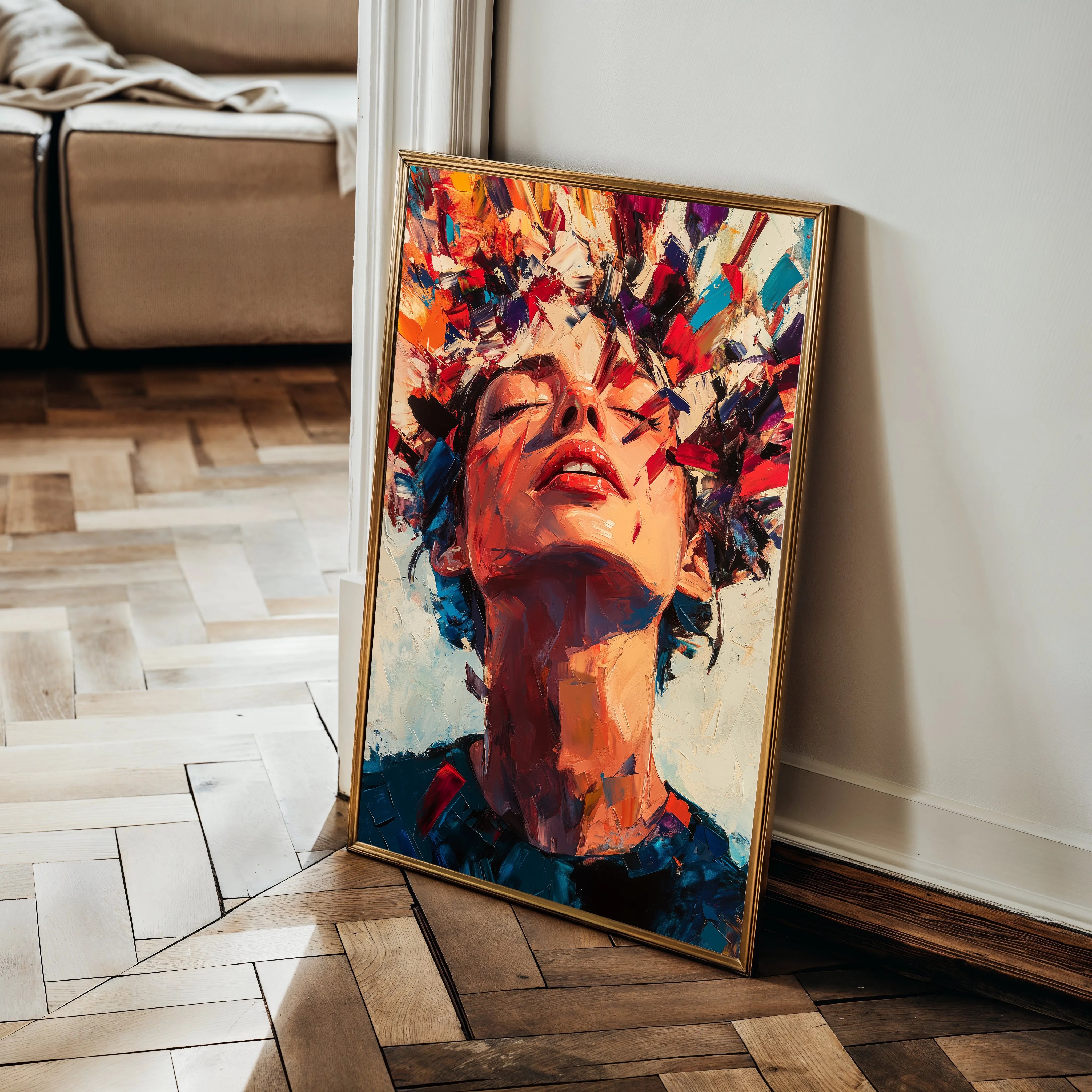 Portrait 066 Canvas Art 60 x 40 cm / Black