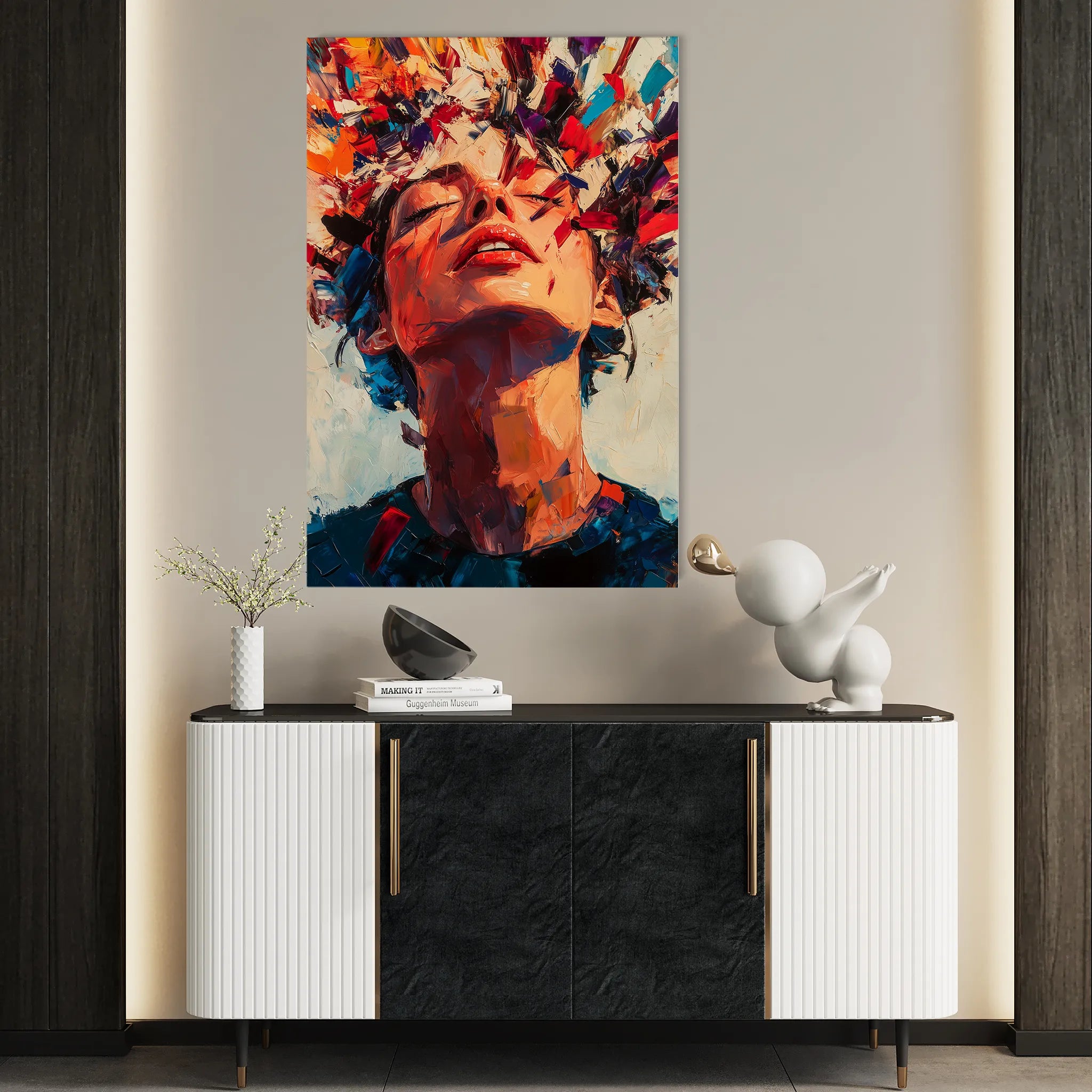 Portrait 066 Canvas Art 60 x 40 cm / Black
