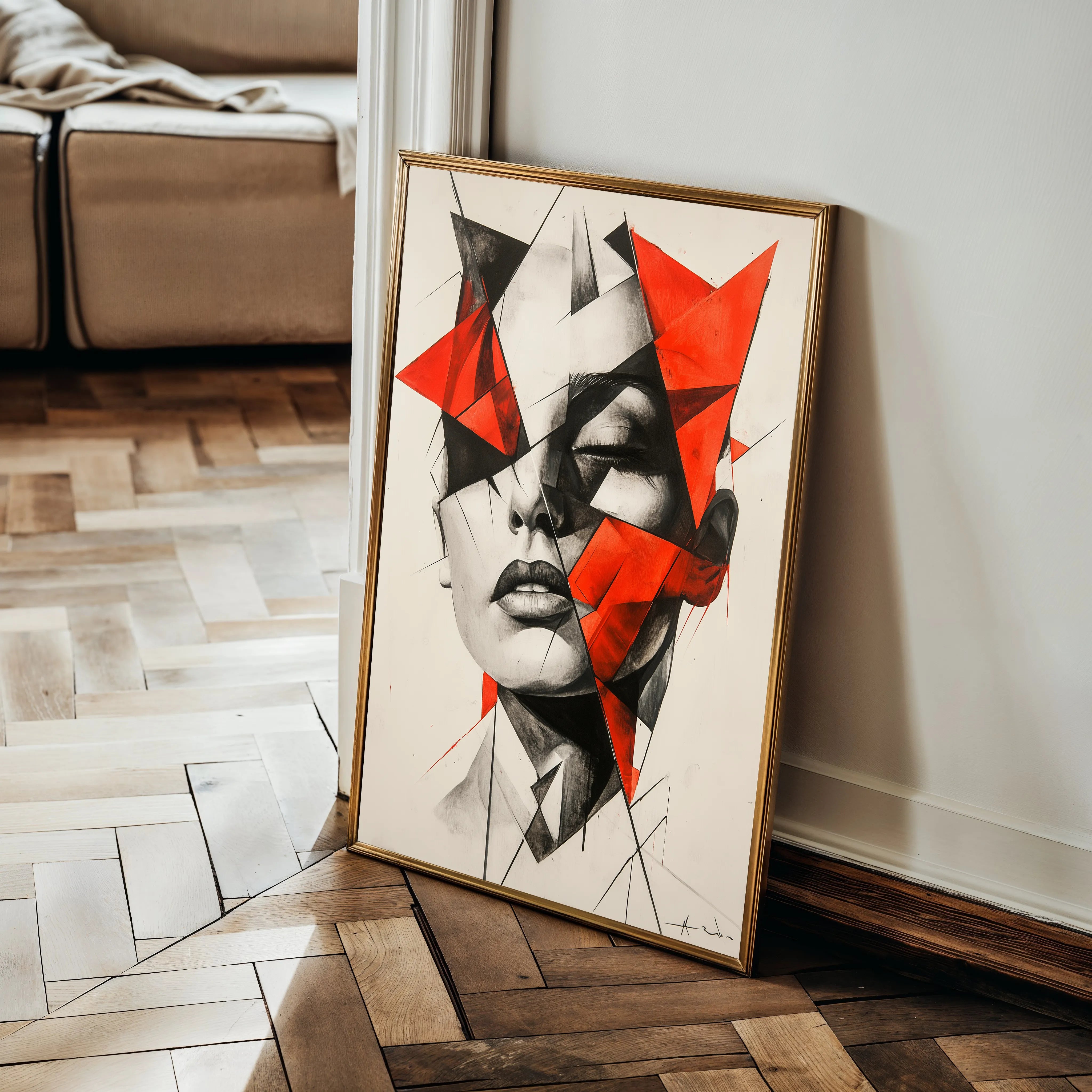 Portrait 067 Canvas Art 60 x 40 cm / Black