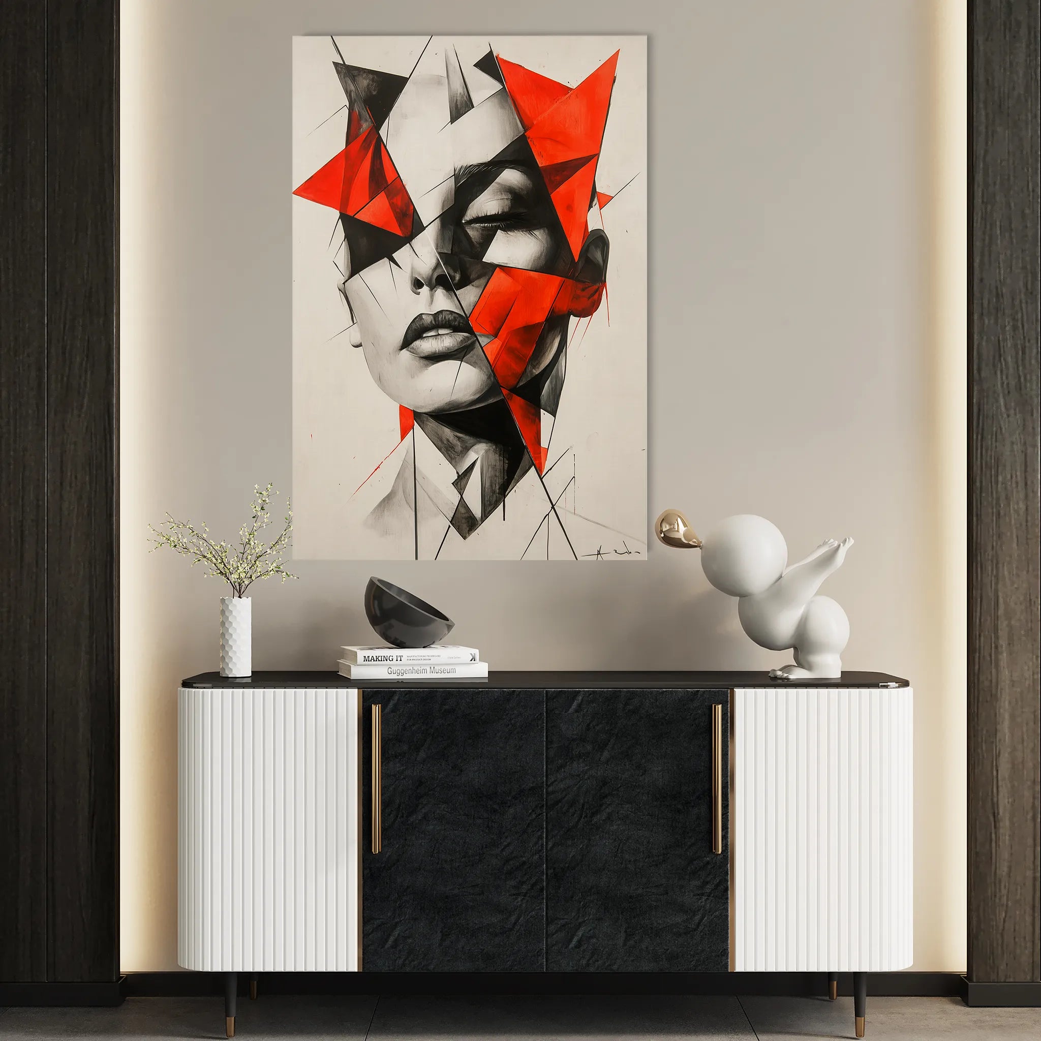 Portrait 067 Canvas Art 60 x 40 cm / Black
