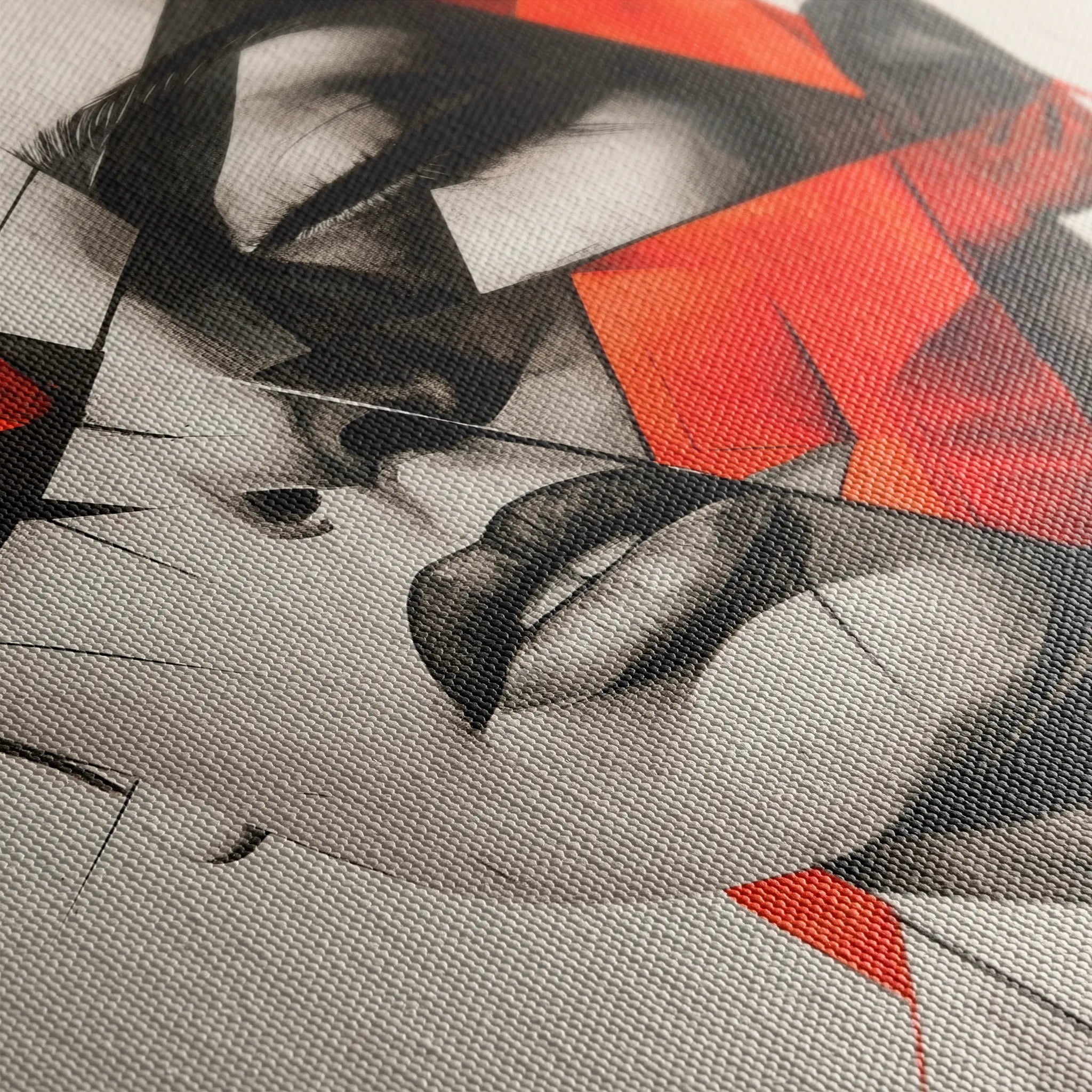 Portrait 067 Canvas Art 60 x 40 cm / Black