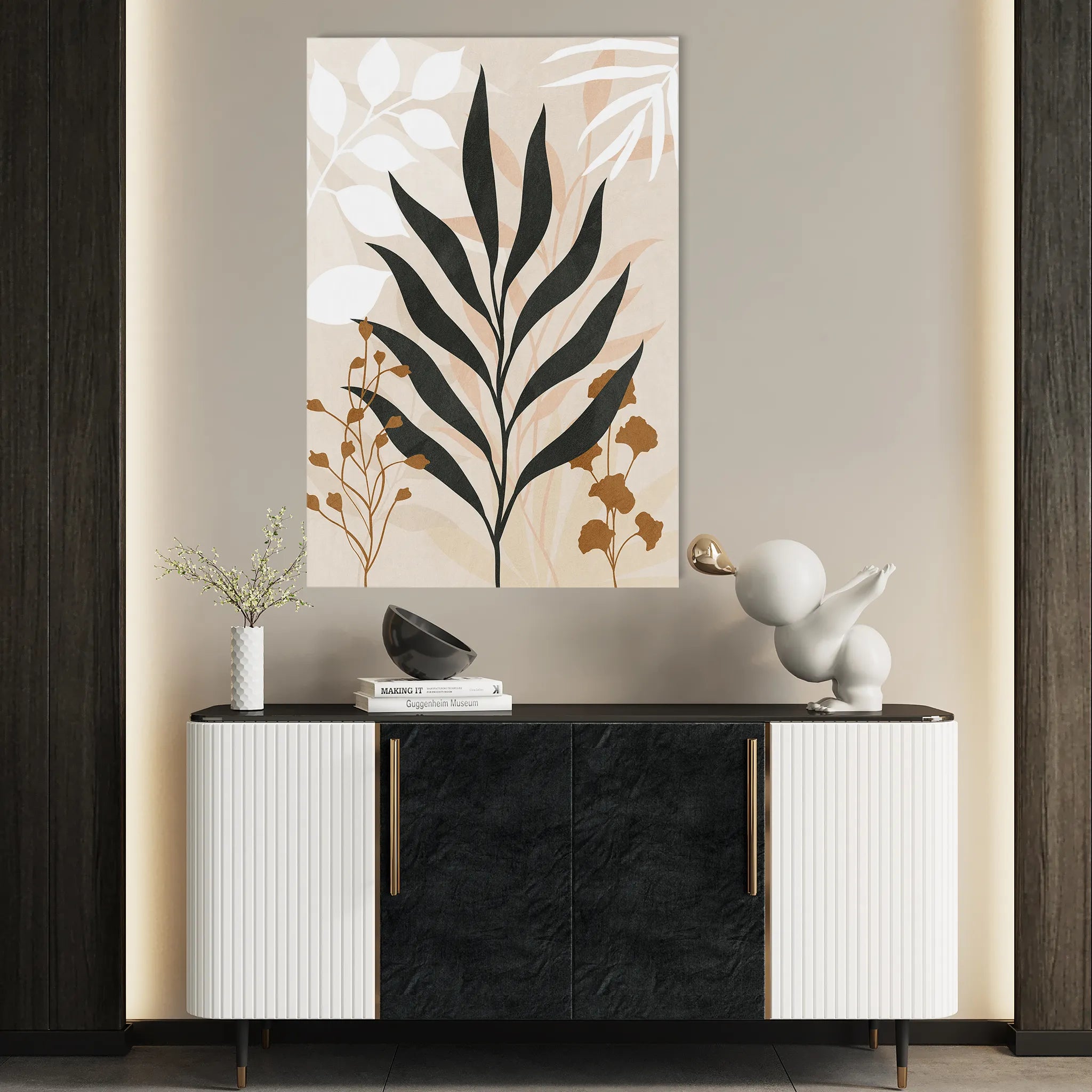 Boho 068 Canvas Art 60 x 40 cm / Black