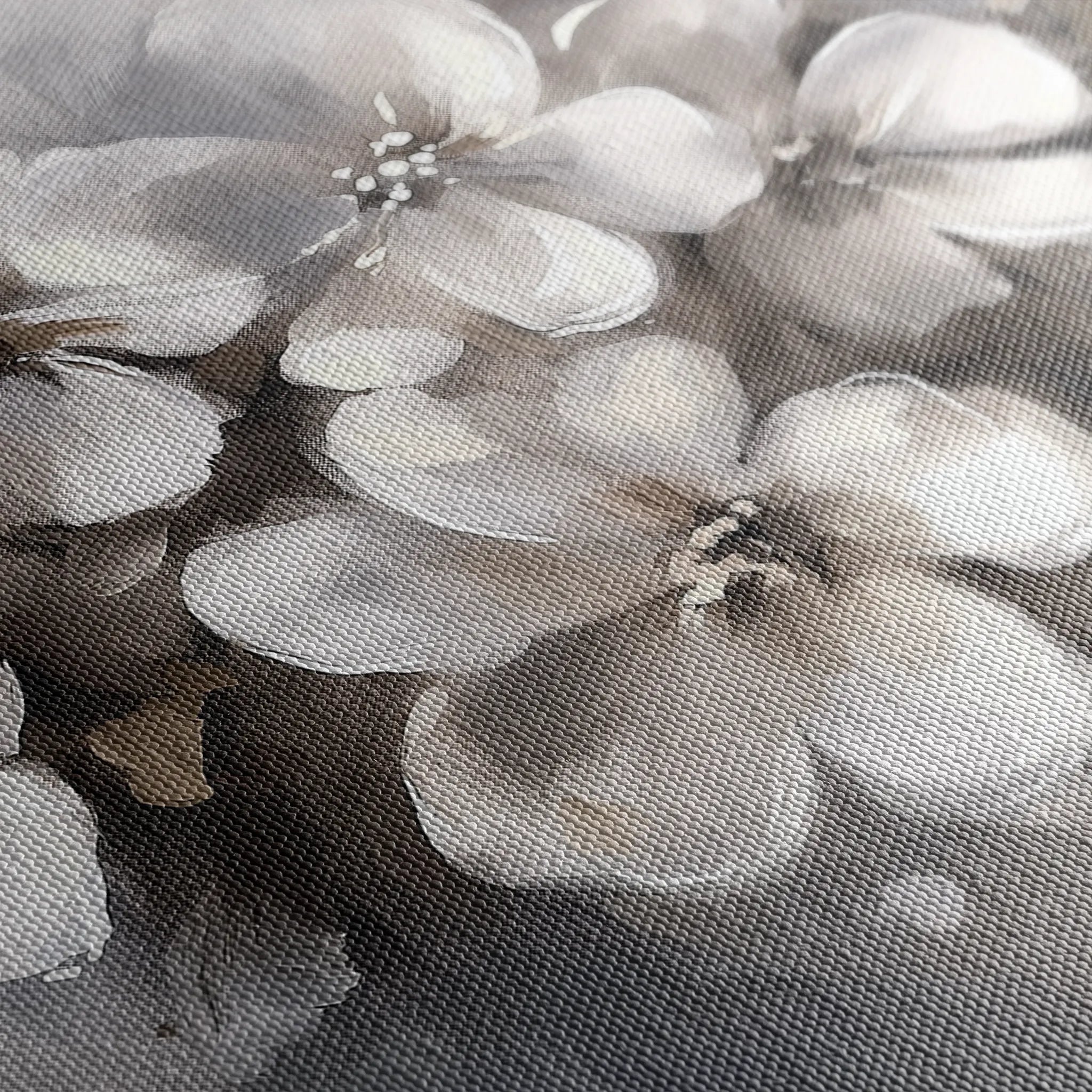 Floral 068 Canvas Art 60 x 40 cm / Black