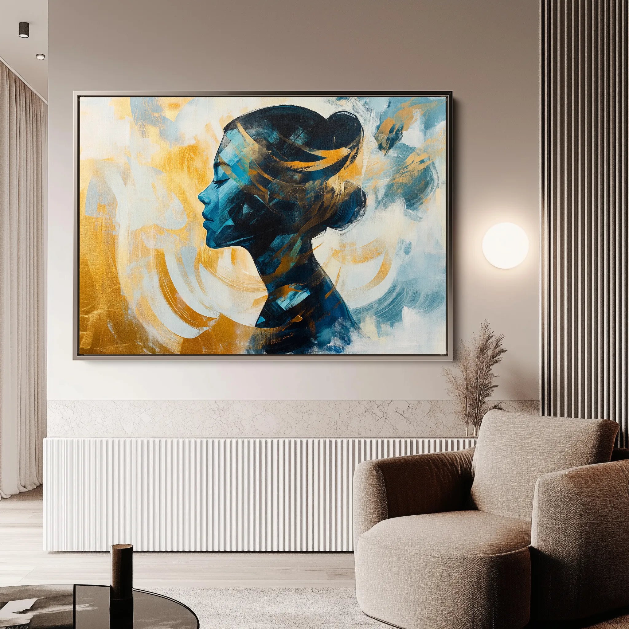 Portrait 068 Canvas Art 60 x 40 cm / Black