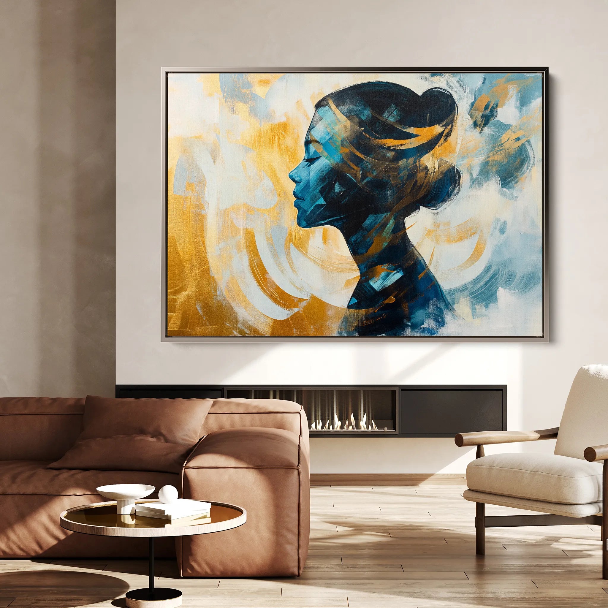 Portrait 068 Canvas Art 60 x 40 cm / Black