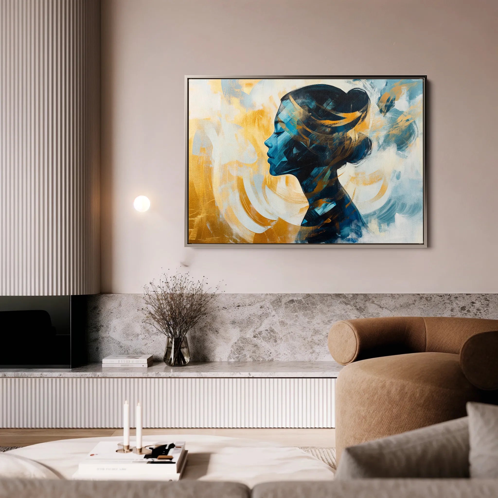 Portrait 068 Canvas Art 60 x 40 cm / Black