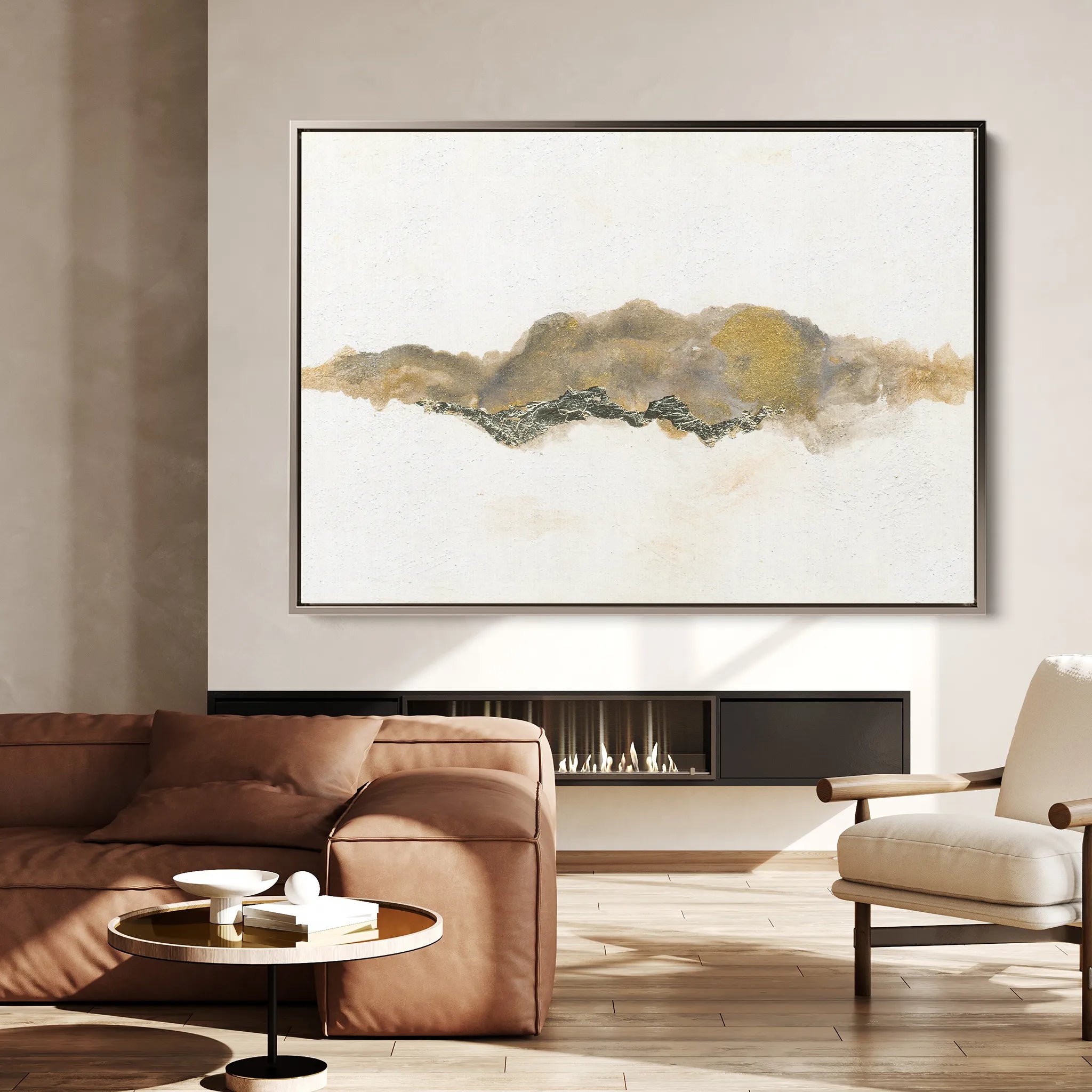 Abstract 069 Canvas Art 60 x 40 cm / Black
