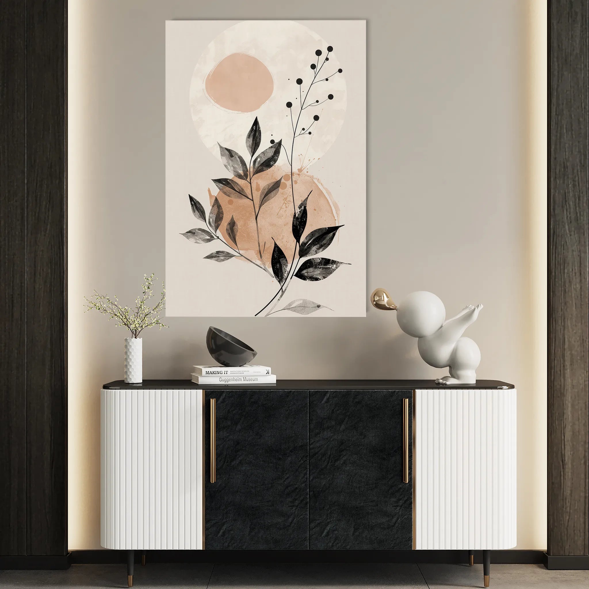 Boho 069 Canvas Art 60 x 40 cm / Black