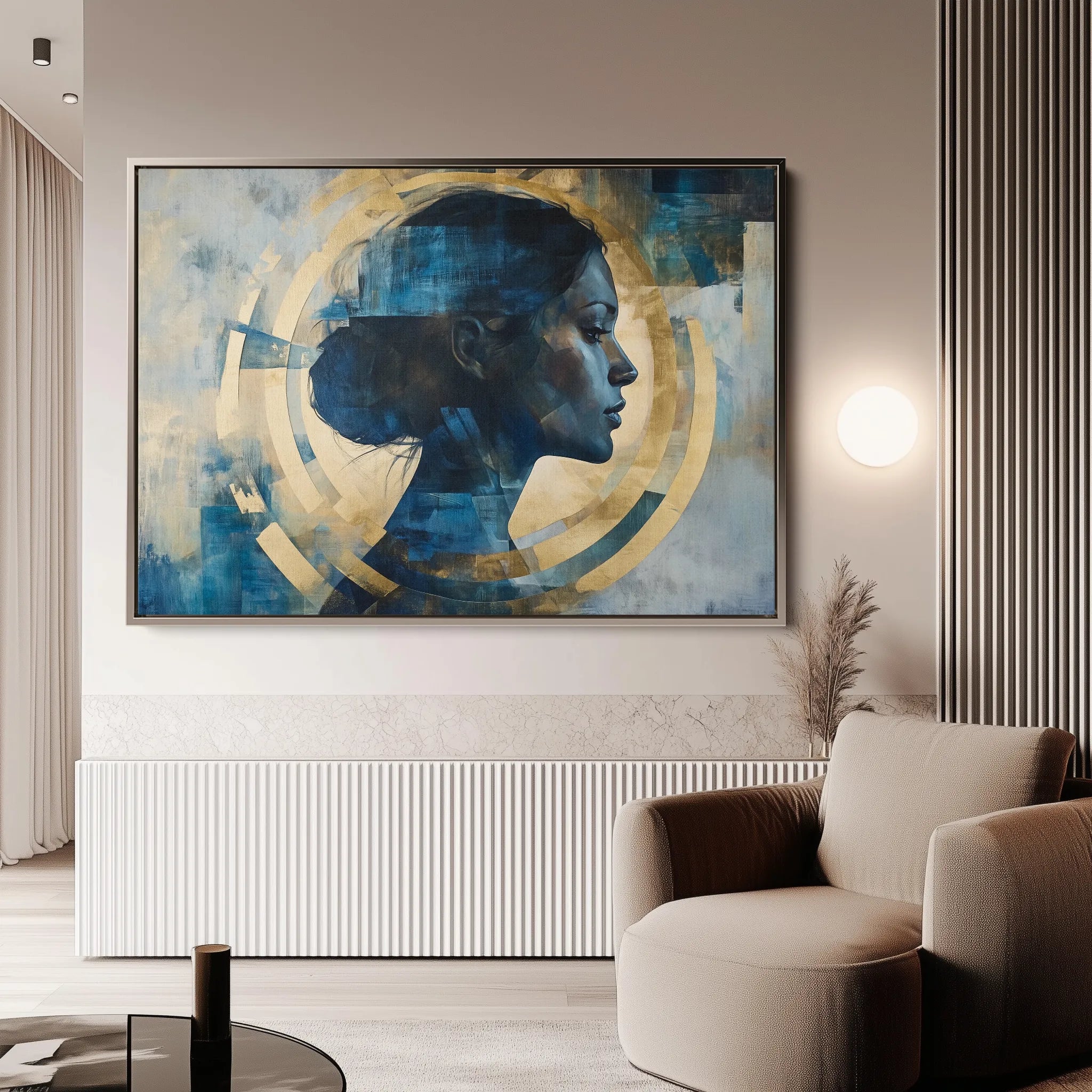 Portrait 069 Canvas Art 60 x 40 cm / Black