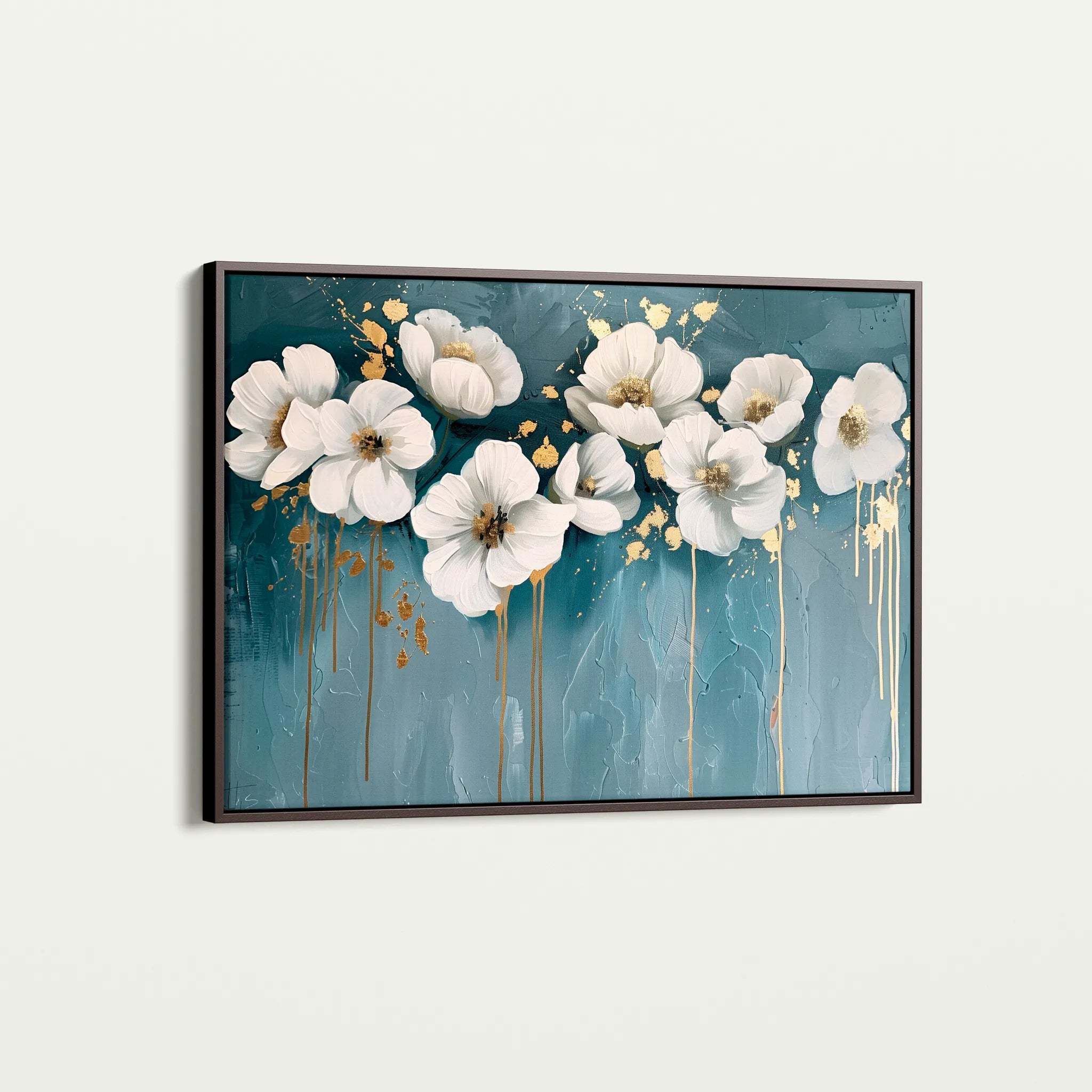 Floral 070 Canvas Art 60 x 40 cm / Black