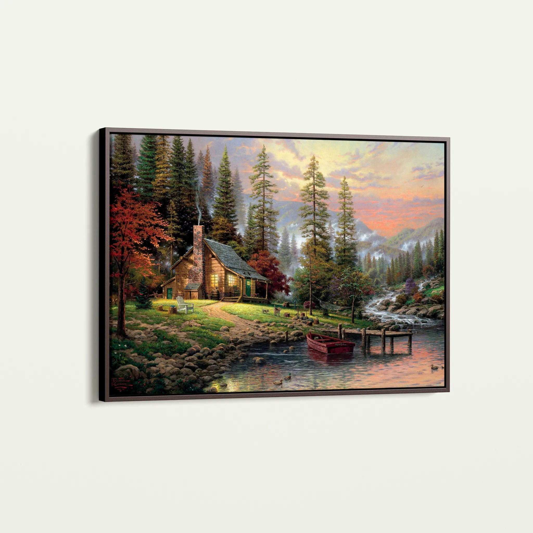 Landscape 070 Canvas Art 60 x 40 cm / Black