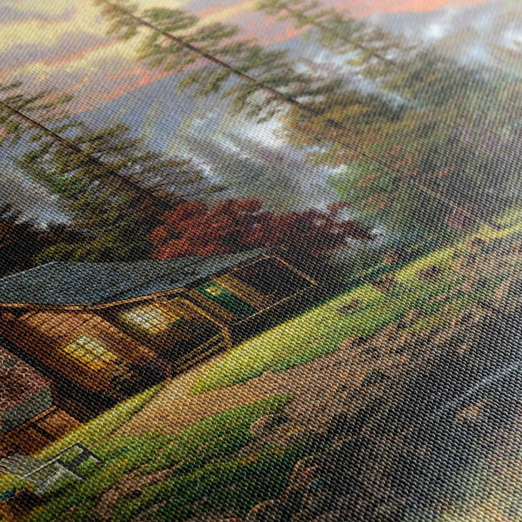 Landscape 070 Canvas Art 60 x 40 cm / Black