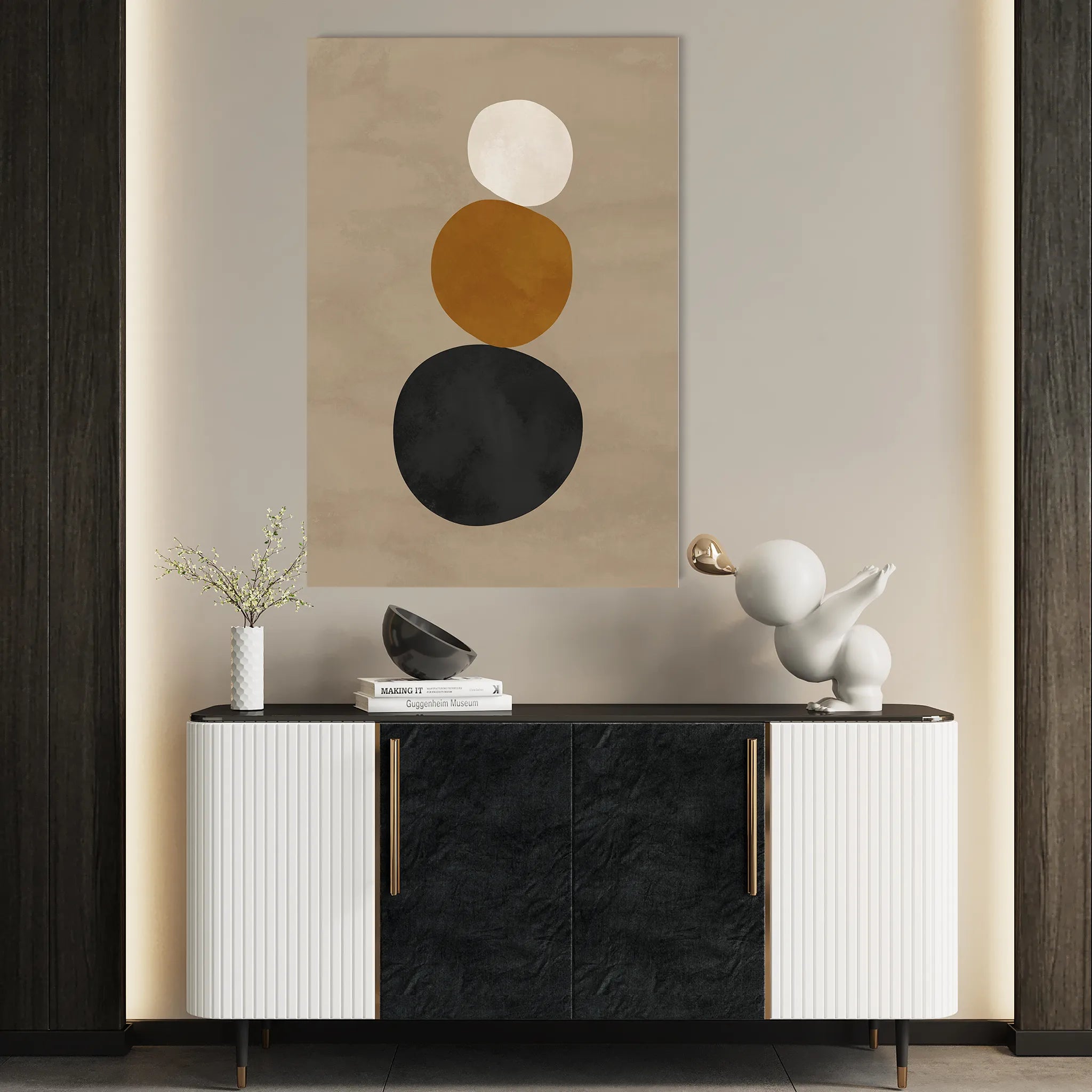 Boho 071 Canvas Art 60 x 40 cm / Black